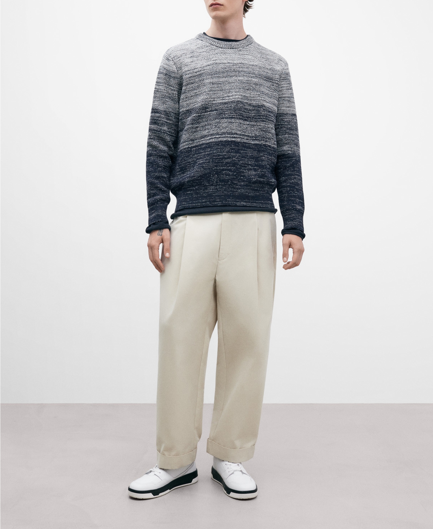 Blue gradient cotton sweater image number 1