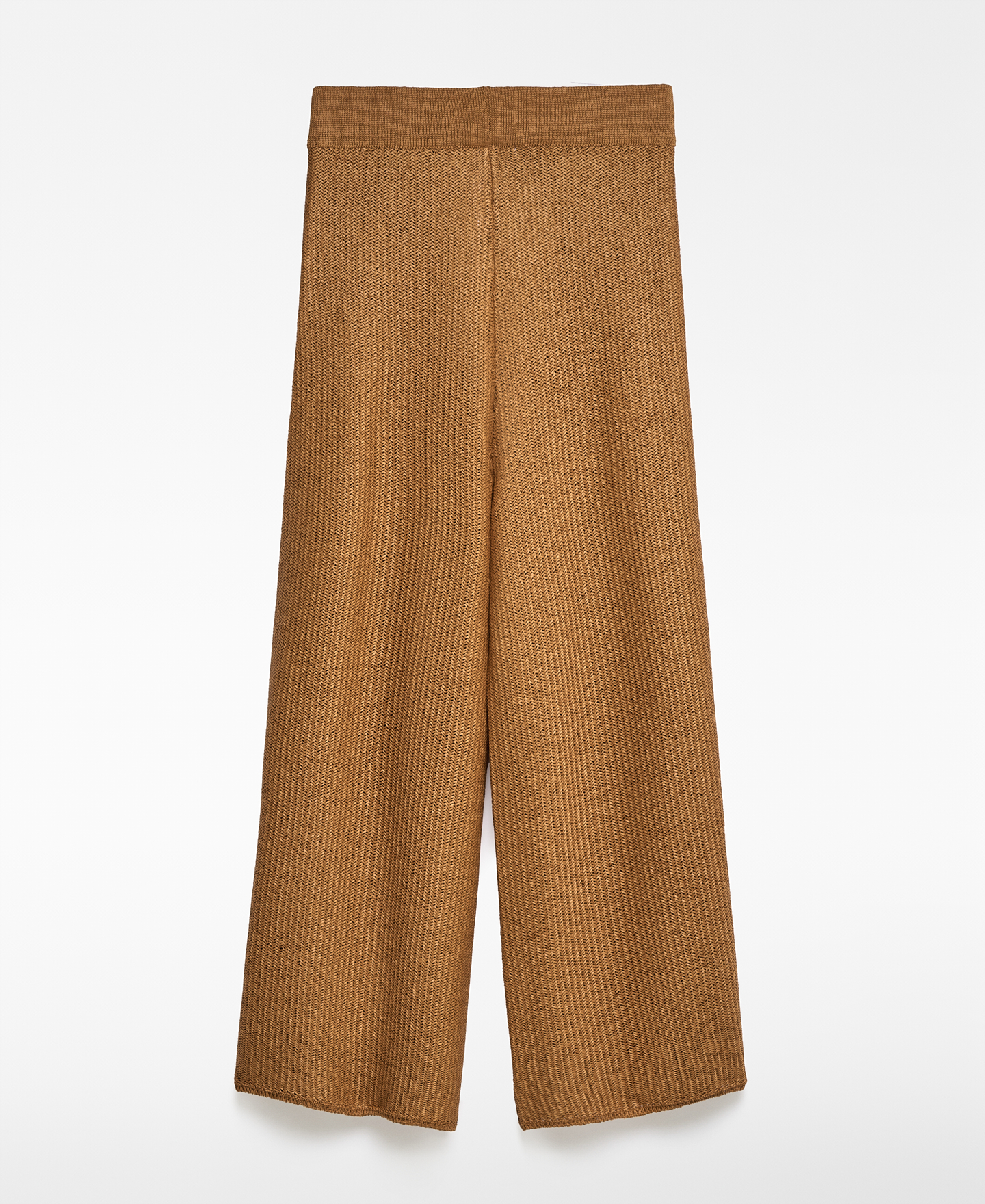 Herringbone knit palazzo trousers woman image number 5