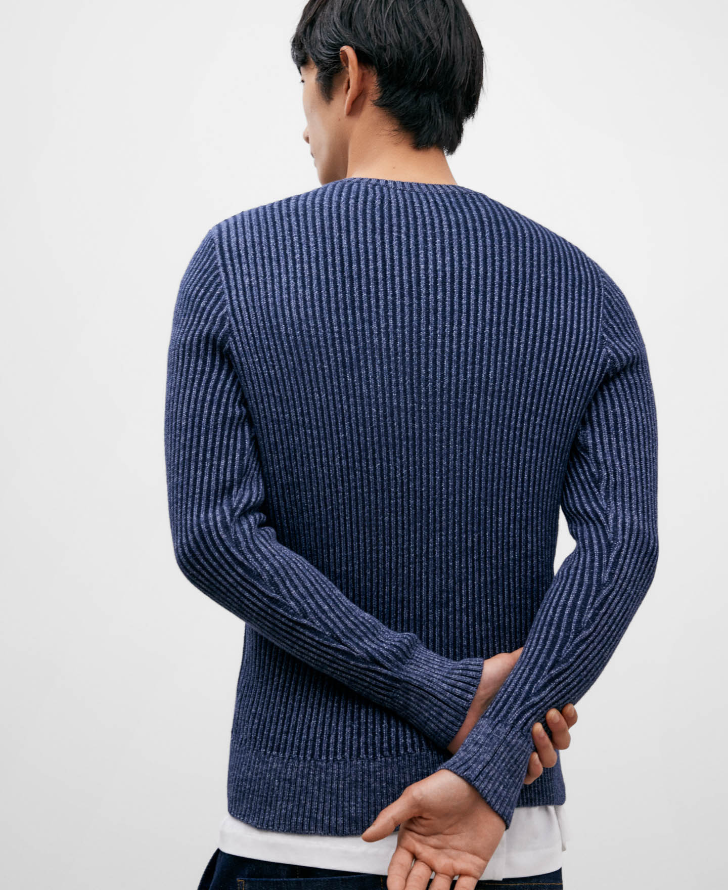 Melange knitted sweater image number 2