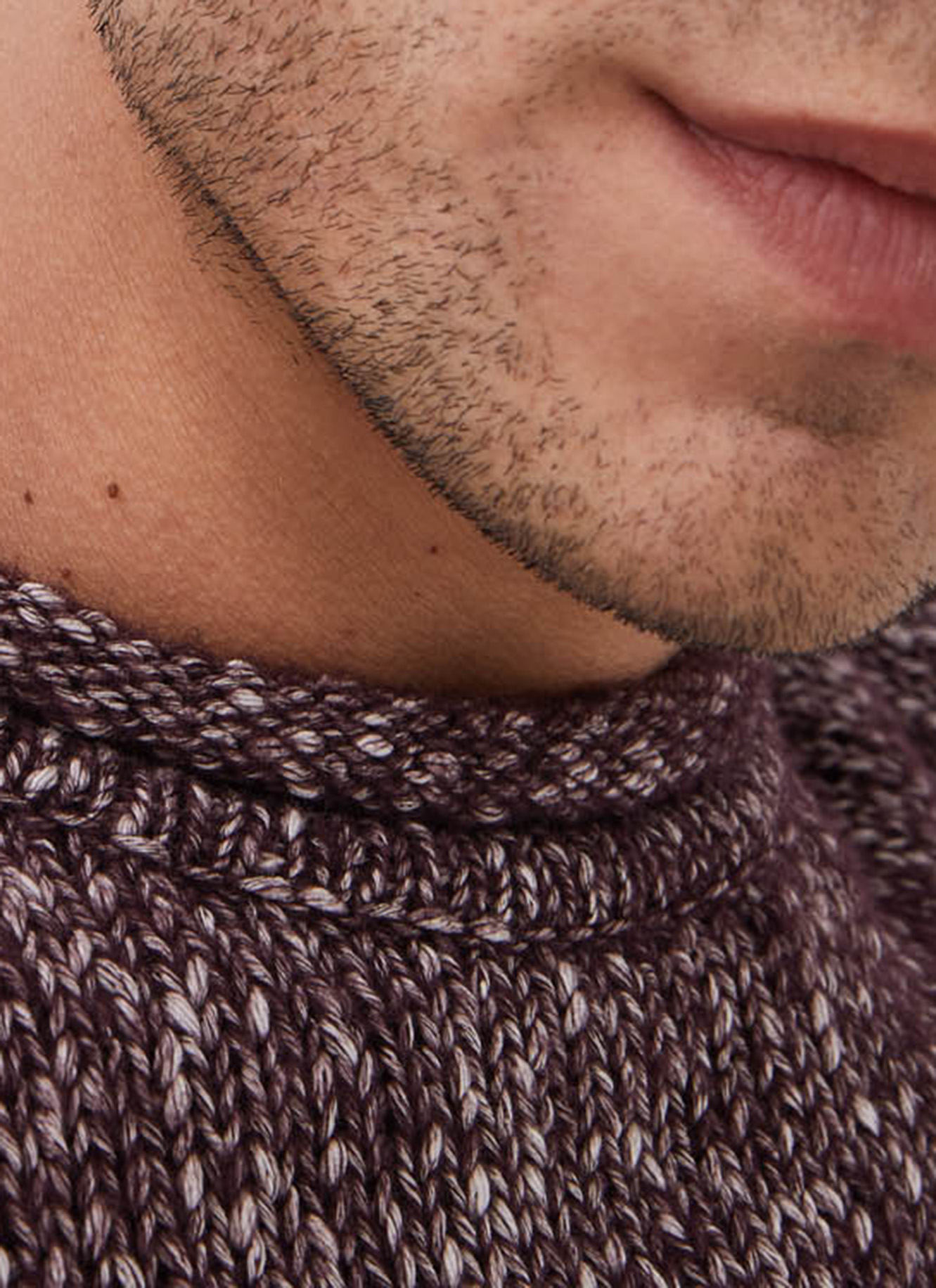 Mottled sweater with roll edges image number 3