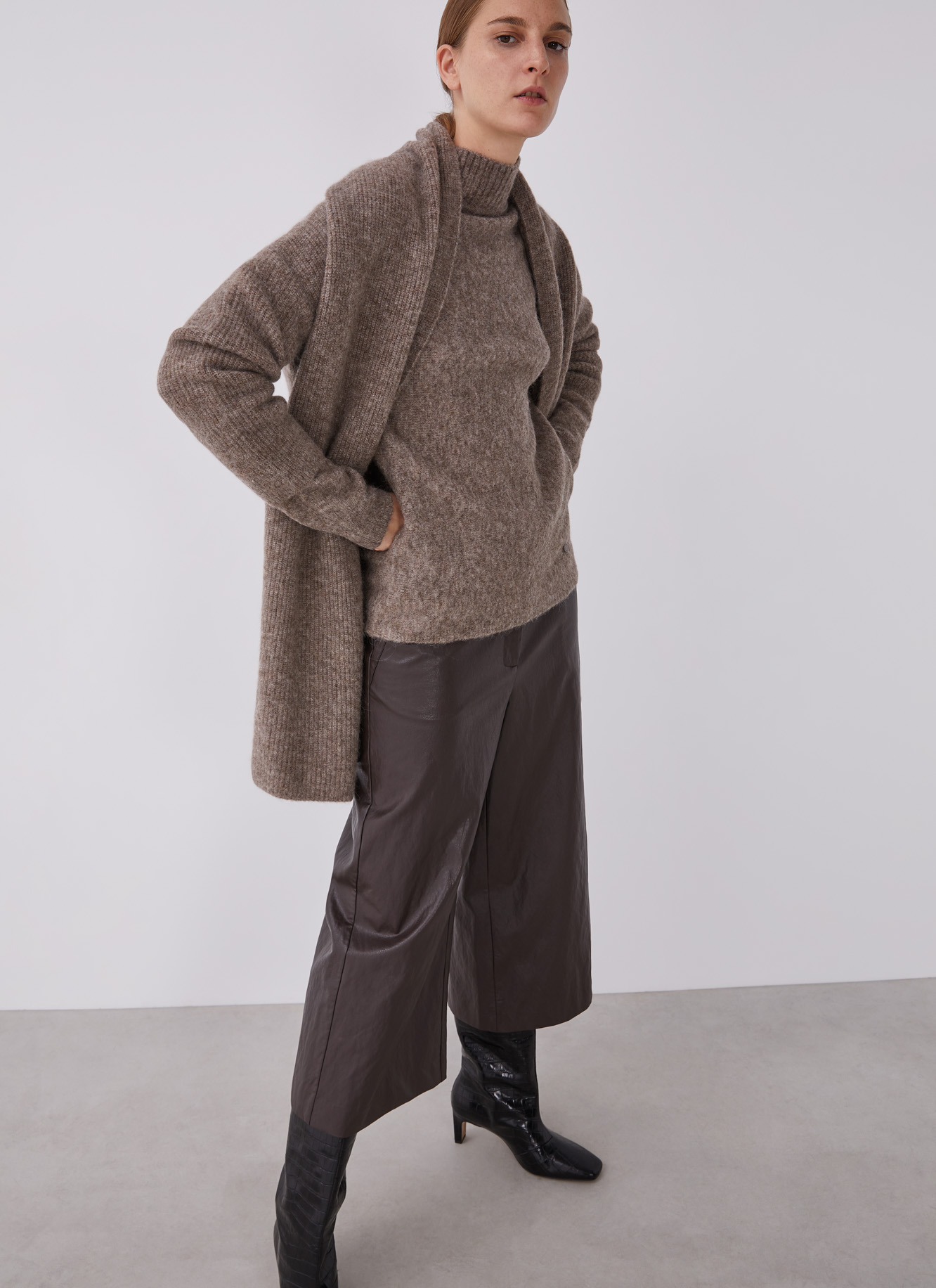 Oversized alpaca jacket image number 0
