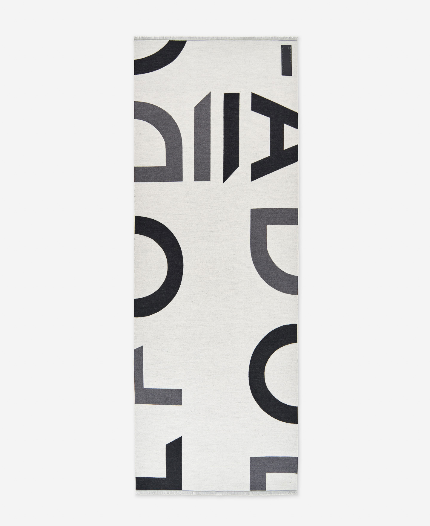 Tow-tone maxi logo scarf image number 0
