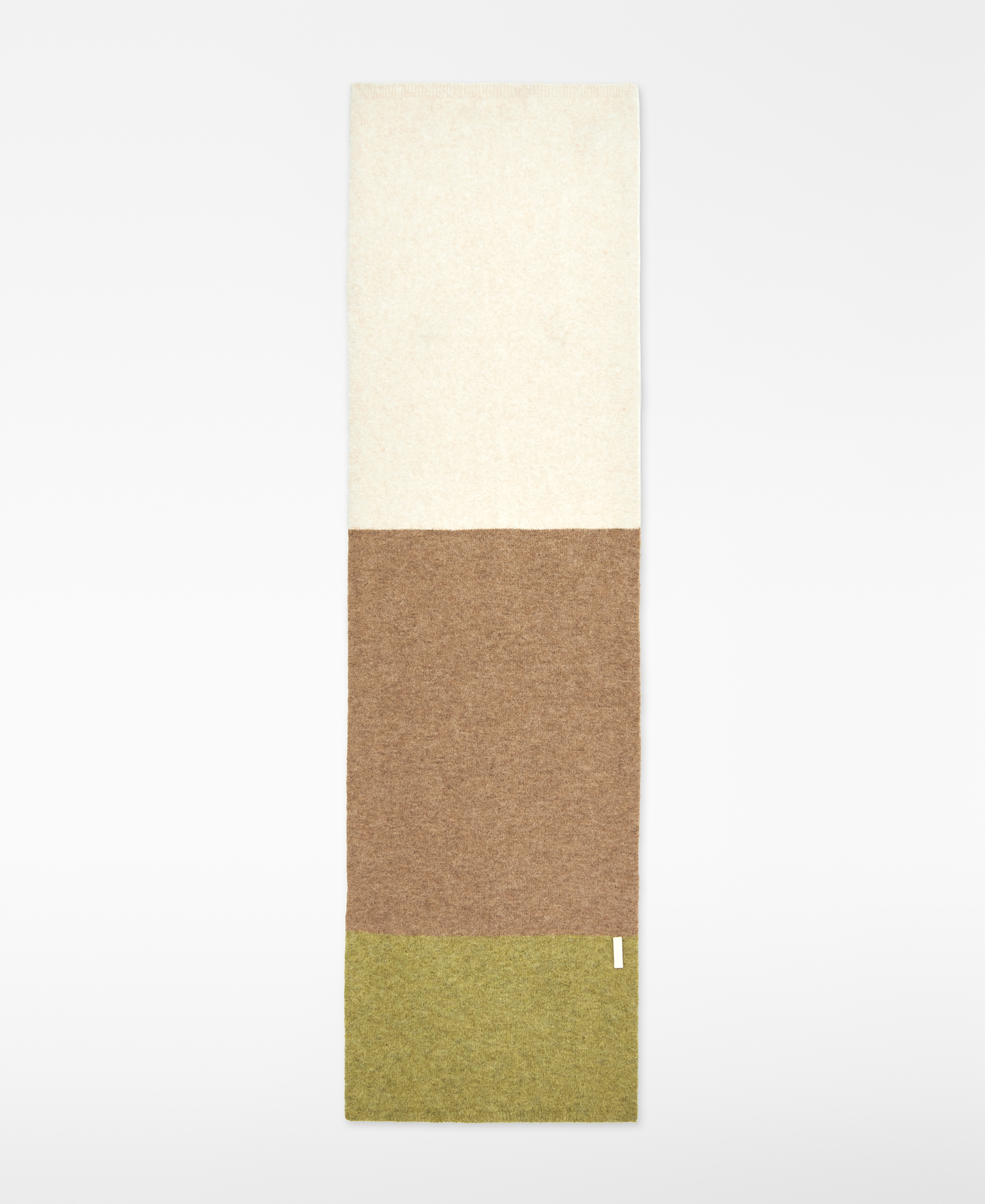 Tricolour brushed knit scarf image number 0