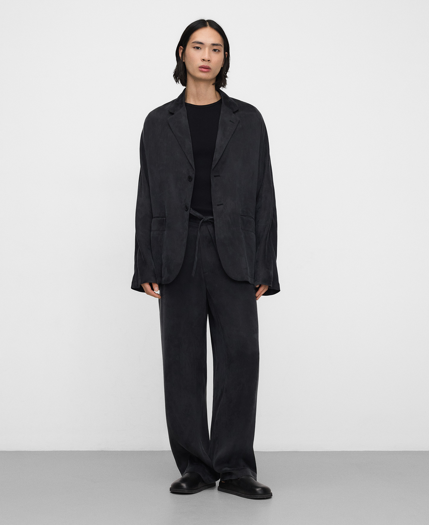 Relaxed fit trousers with cord detail image number 1