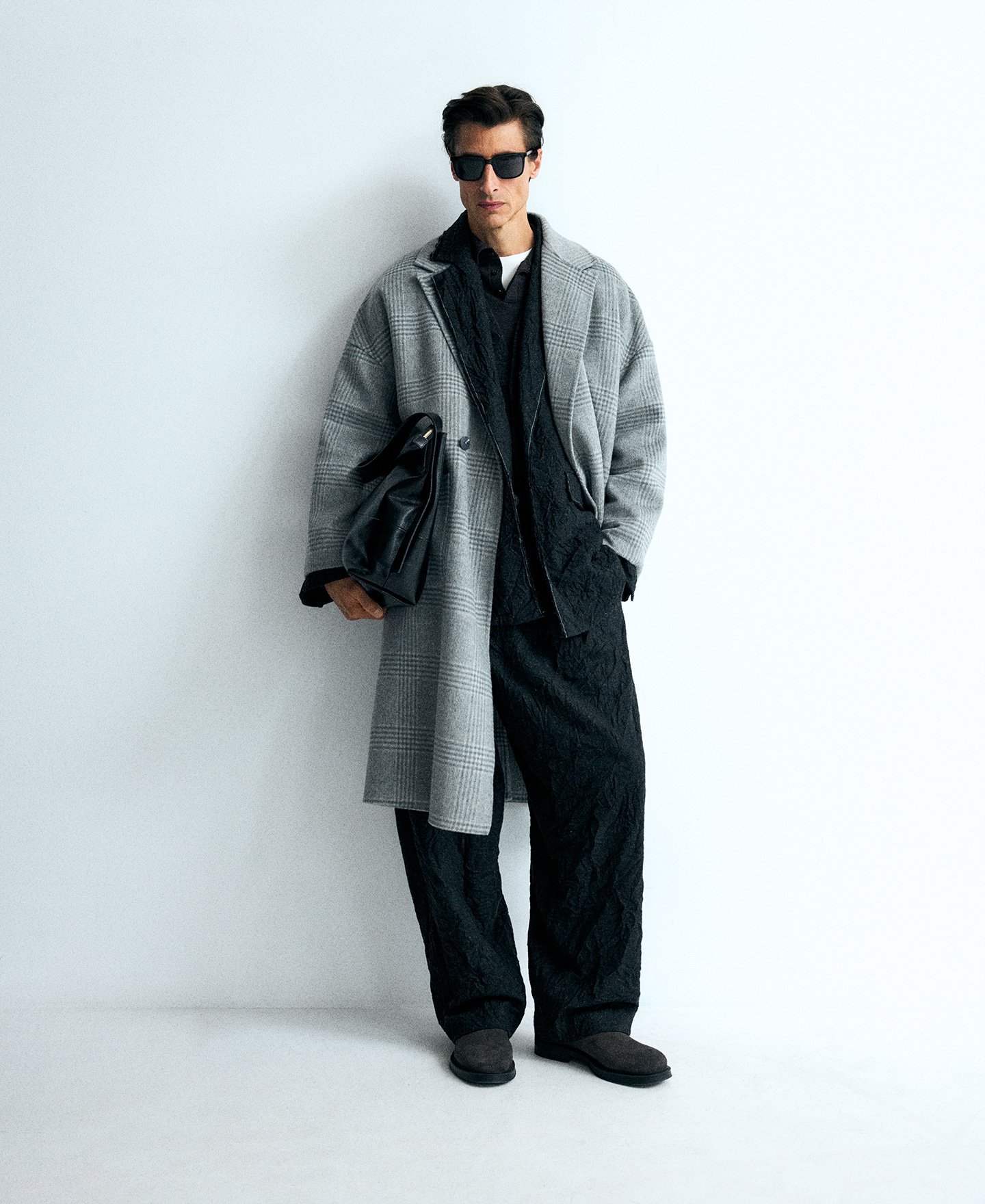 Casaco duplo quadrado para homem image number 1