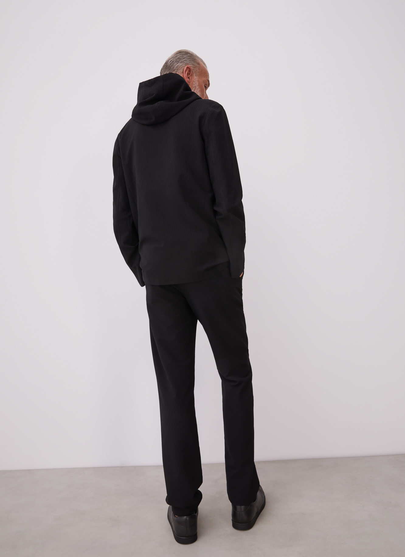 Hooded overshirt with logoed laces image number 3