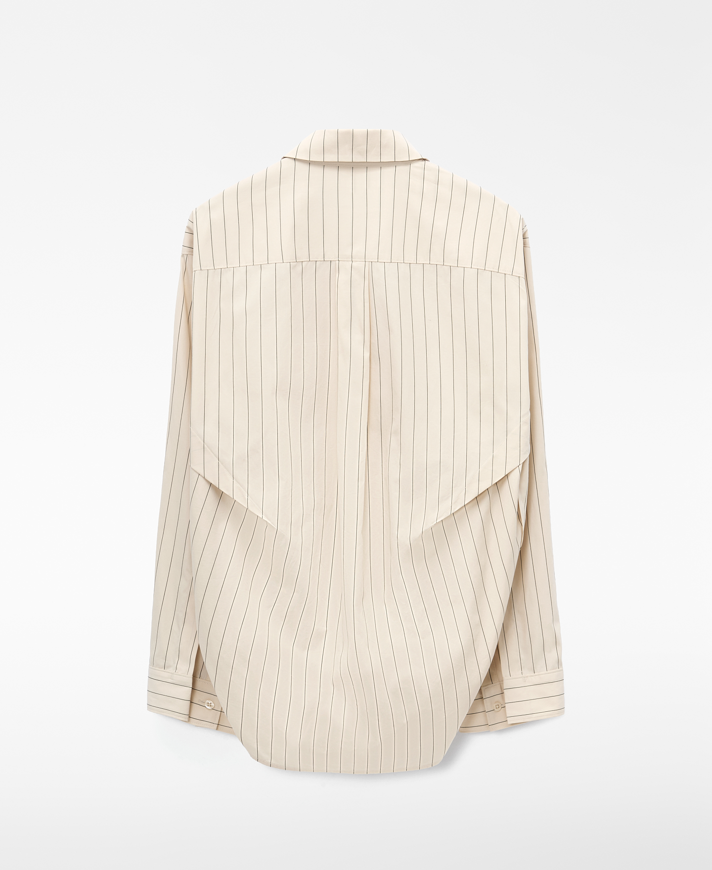 Camisa relaxed fit rayas con pliegues image number 5