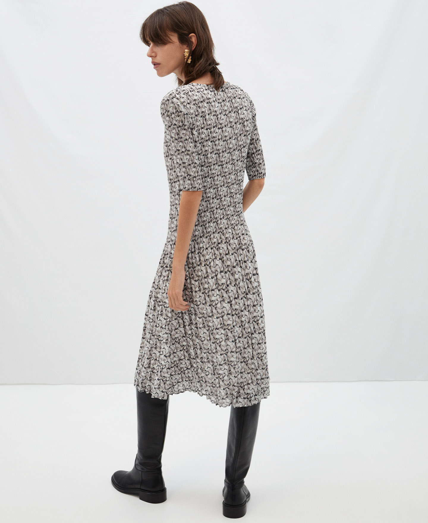 Vestido en crinkle estampado image number 2