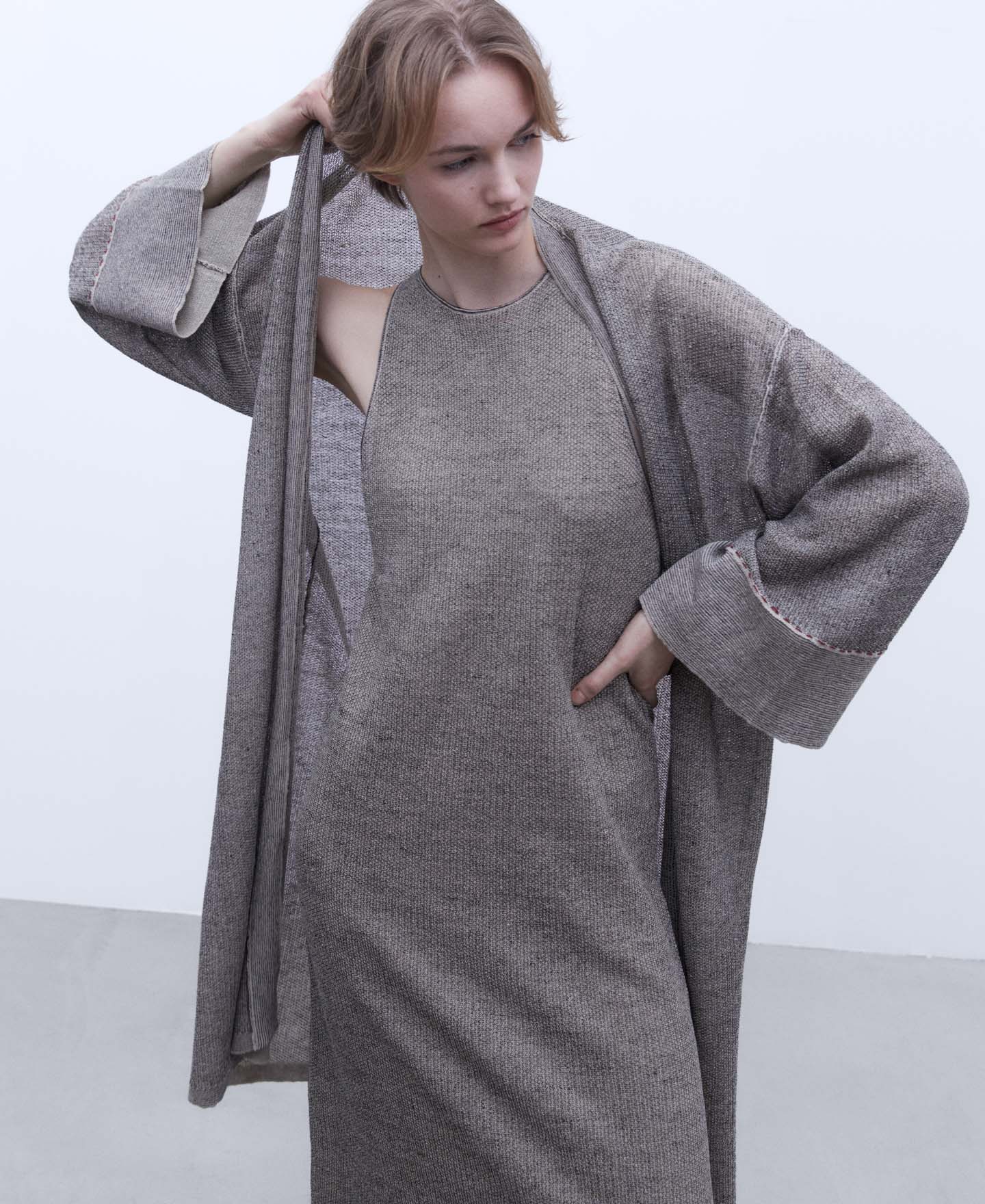 Chaqueta kimono punto perlado image number 0