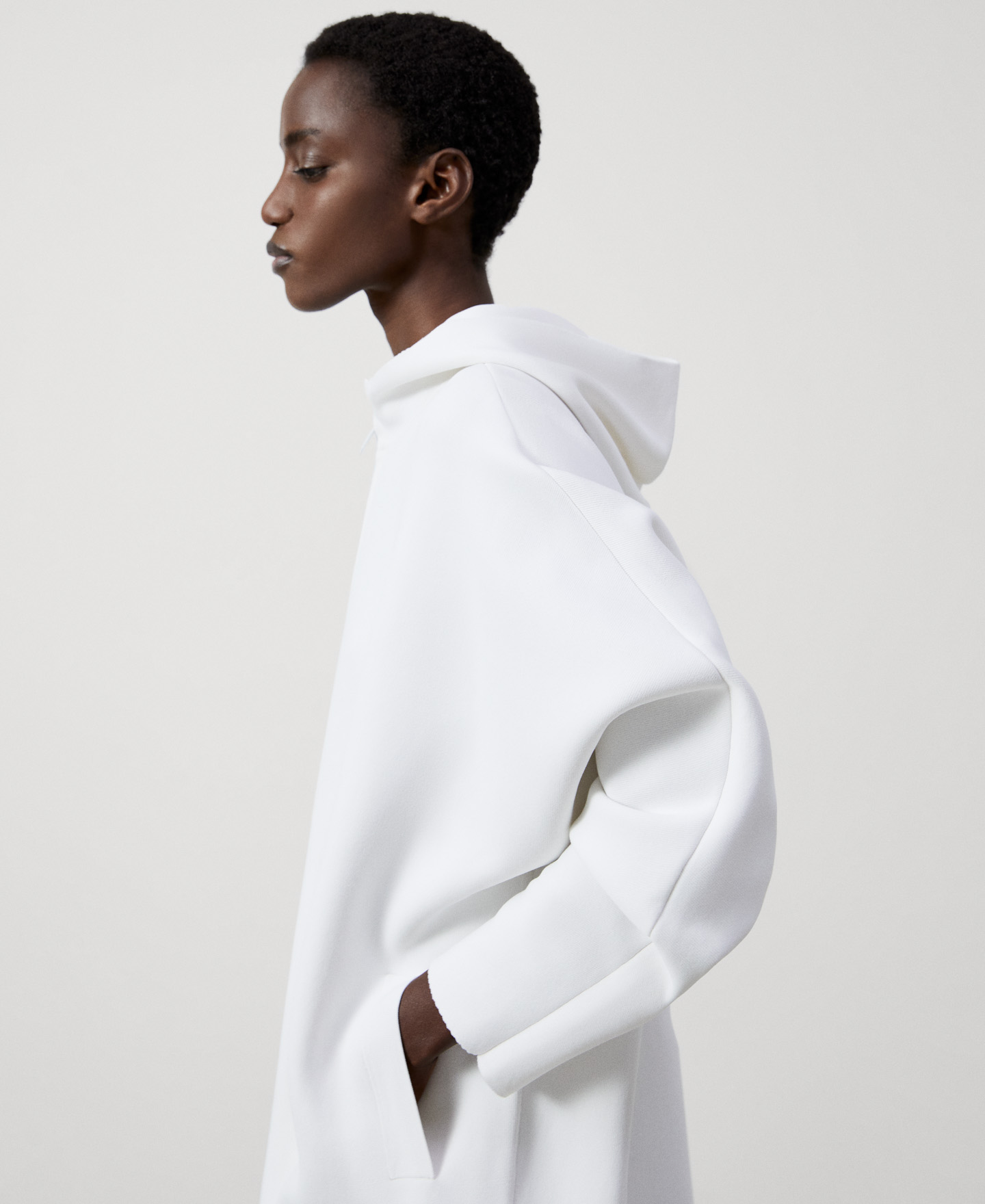 Recycled nylon double faced coat image number 4