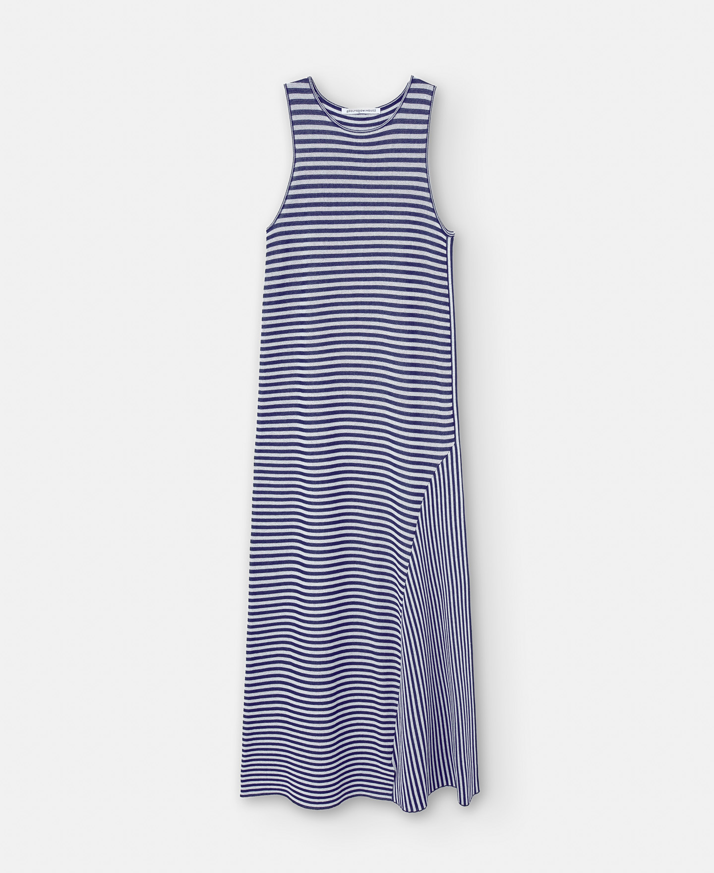 Striped long dress in viscose image number 4