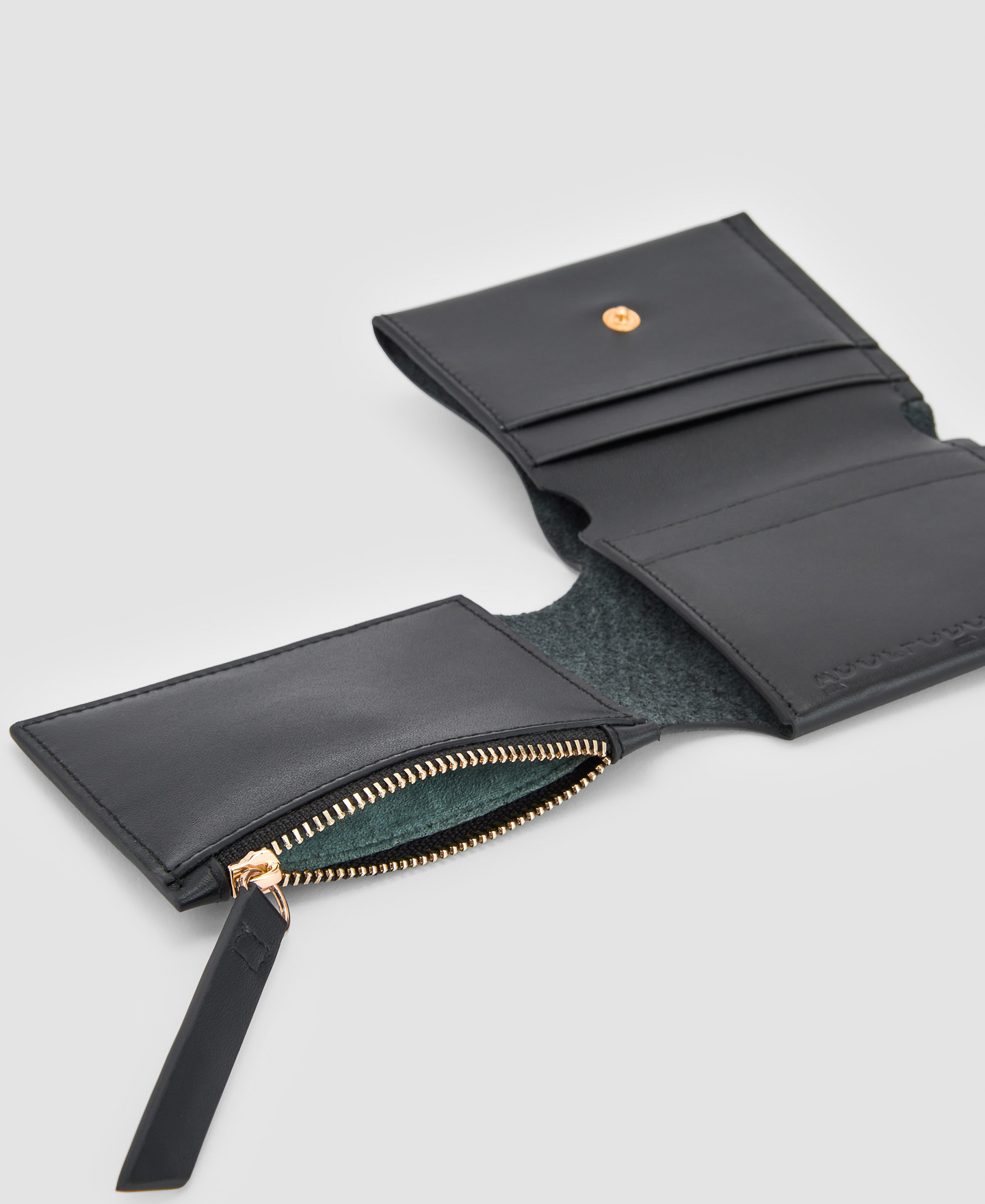 Cartera en L en piel vaqueta image number 1