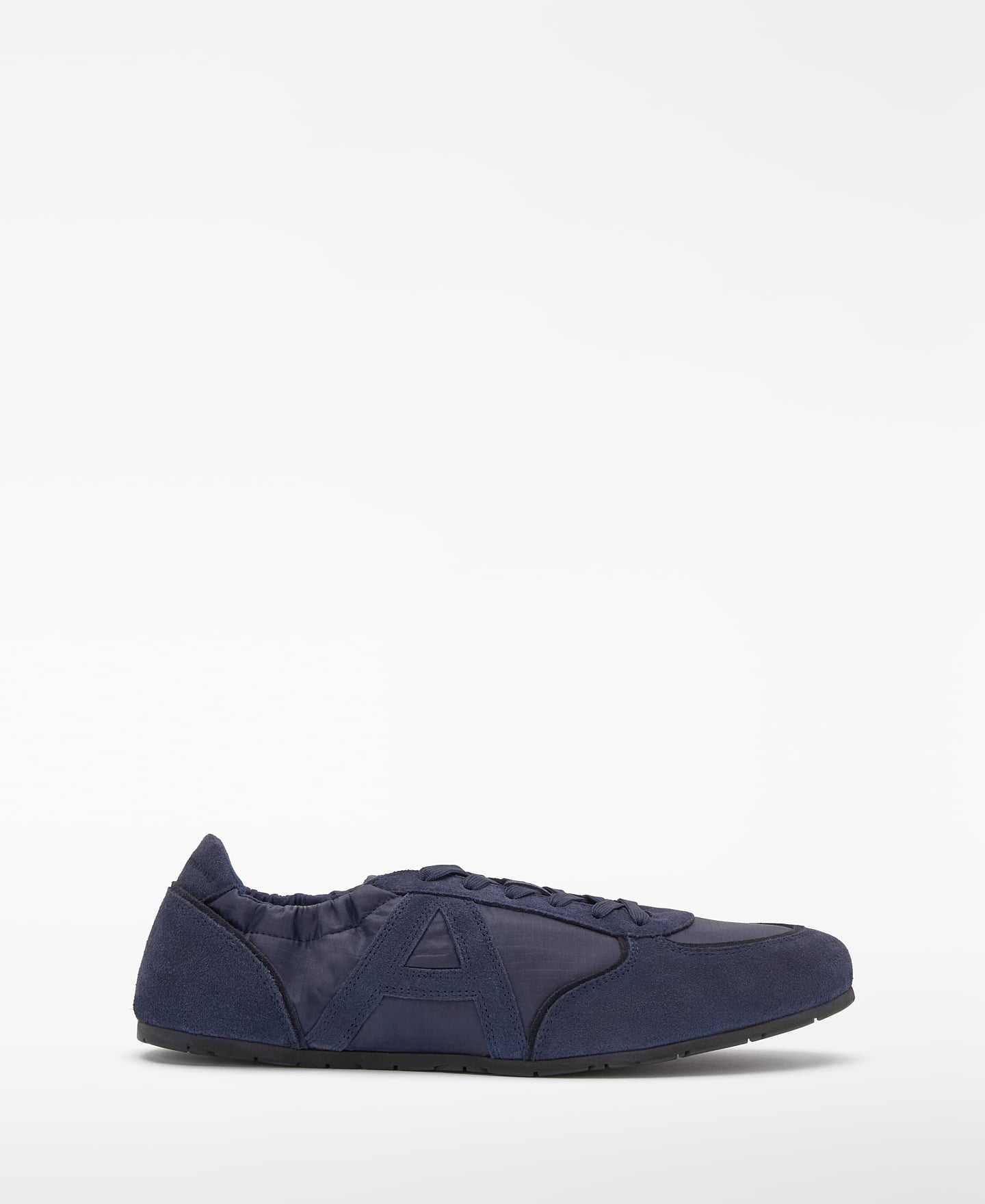 Suede and nylon maxi logo soft sneaker image number 0