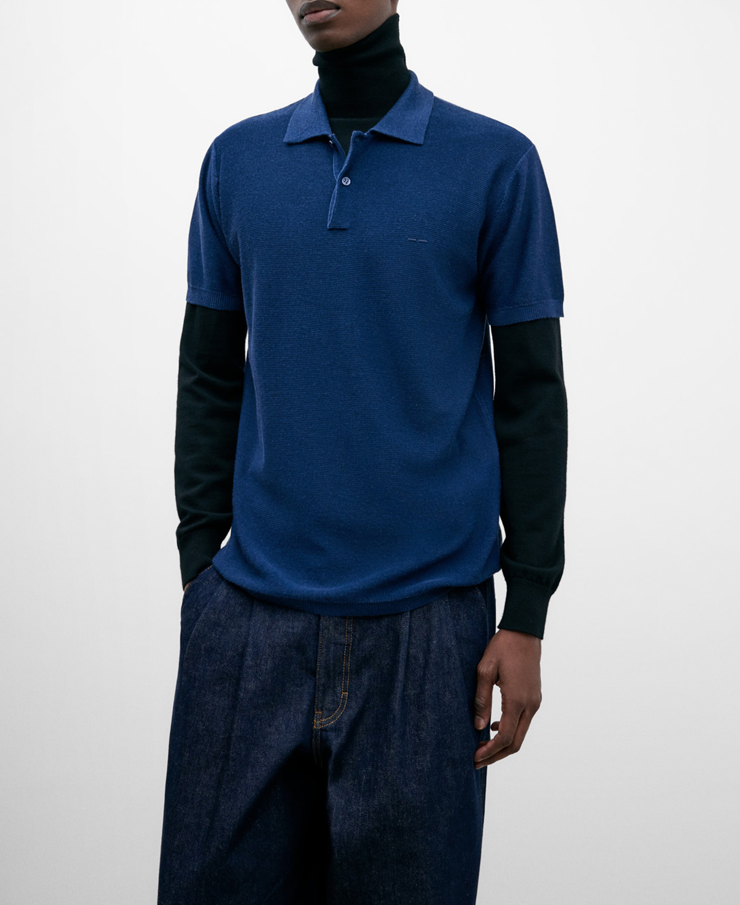 Polo regular fit em algodão e viscose image number 0