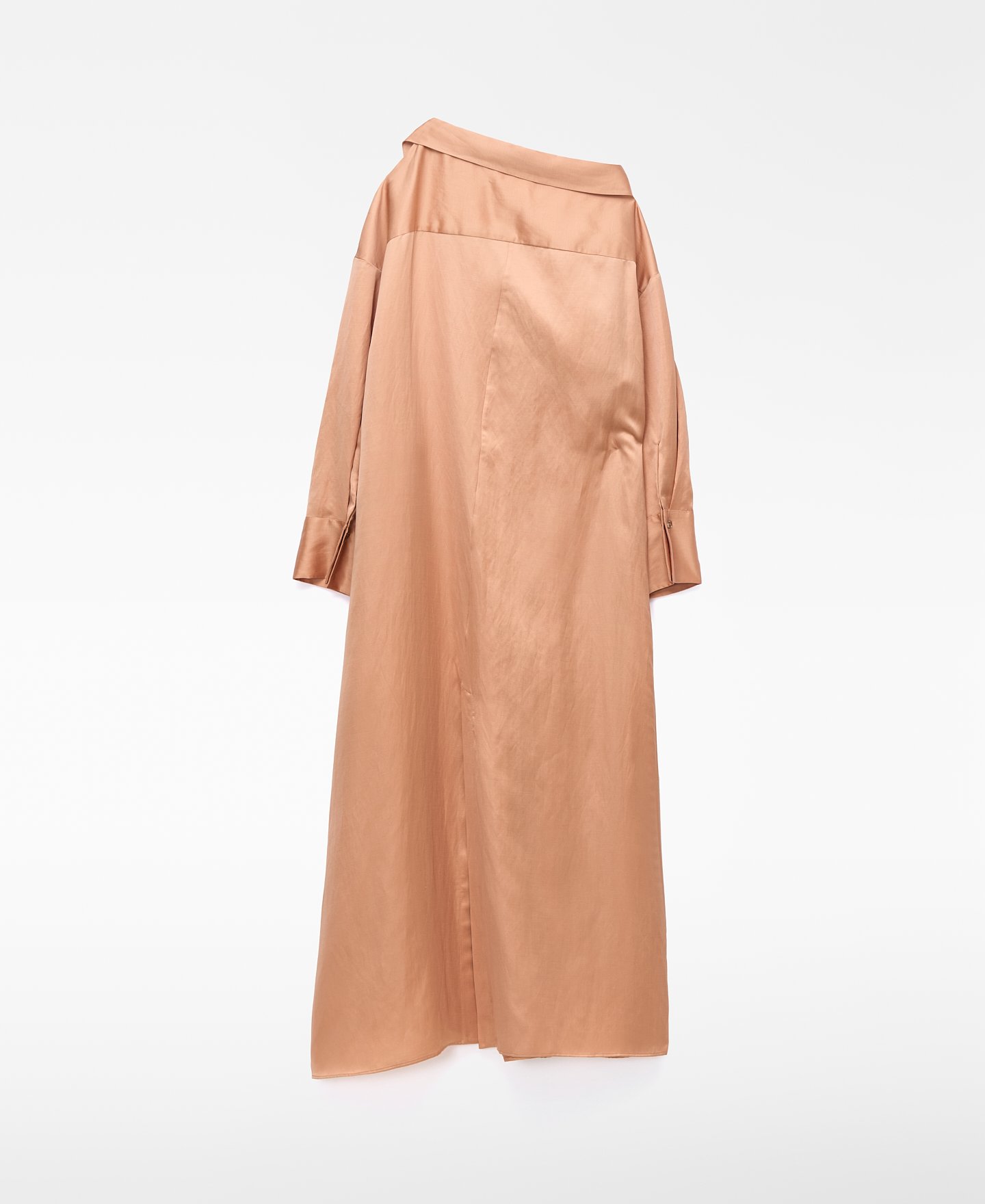 Unconstructed collar shirt dress image number 1