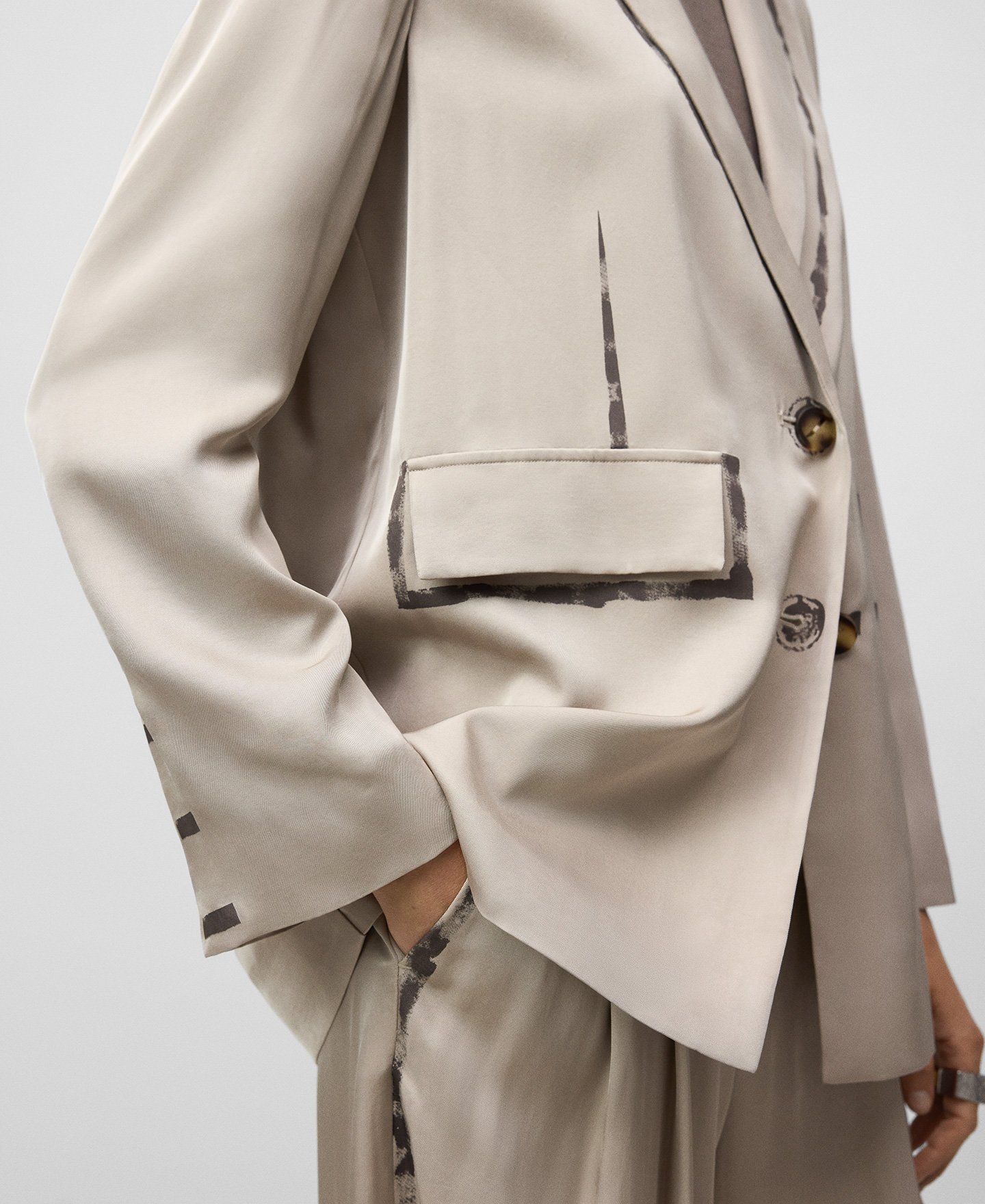 Paint-effect blazer woman image number 3