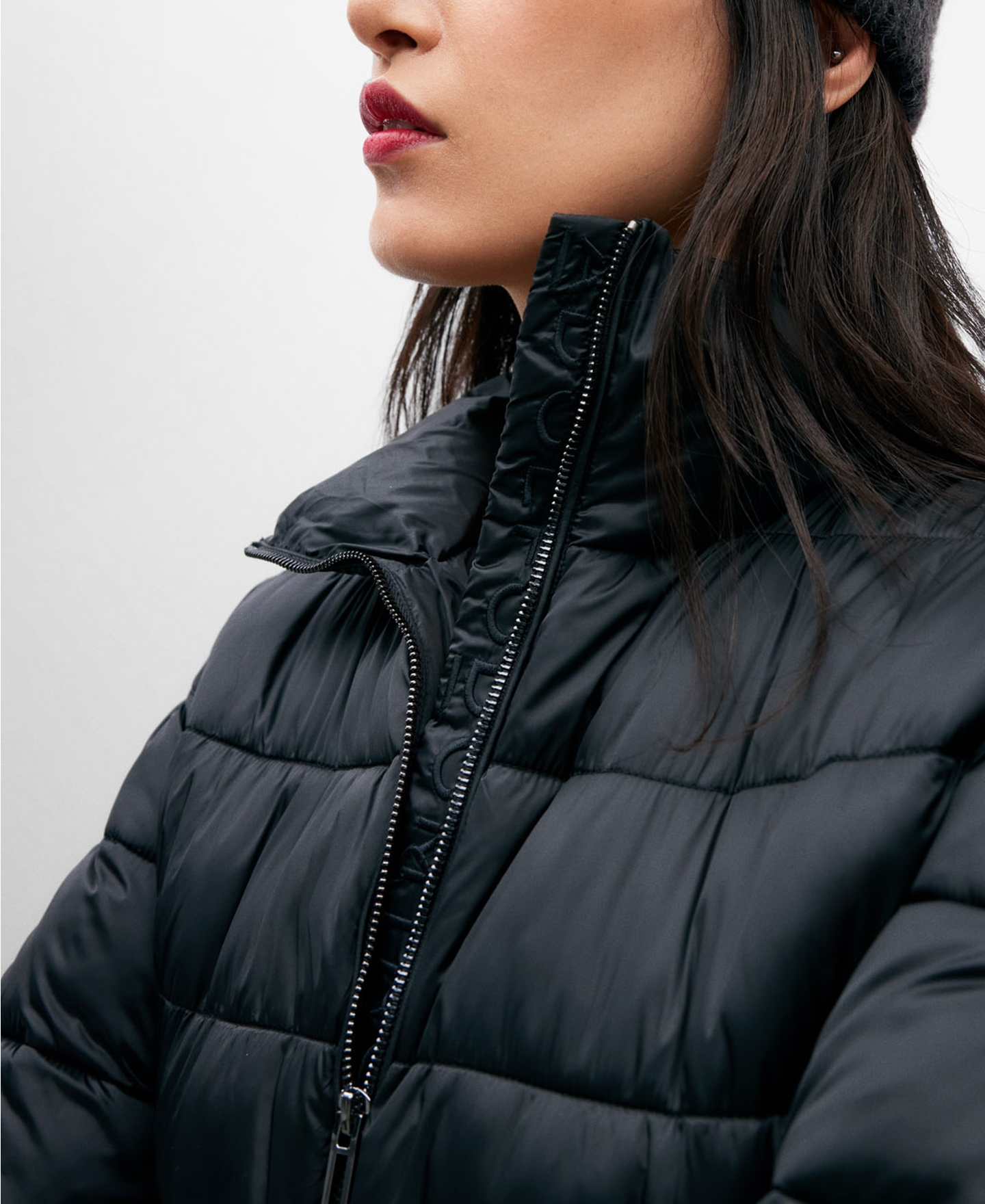 Chaquetón acolchado nailon mujer image number 3