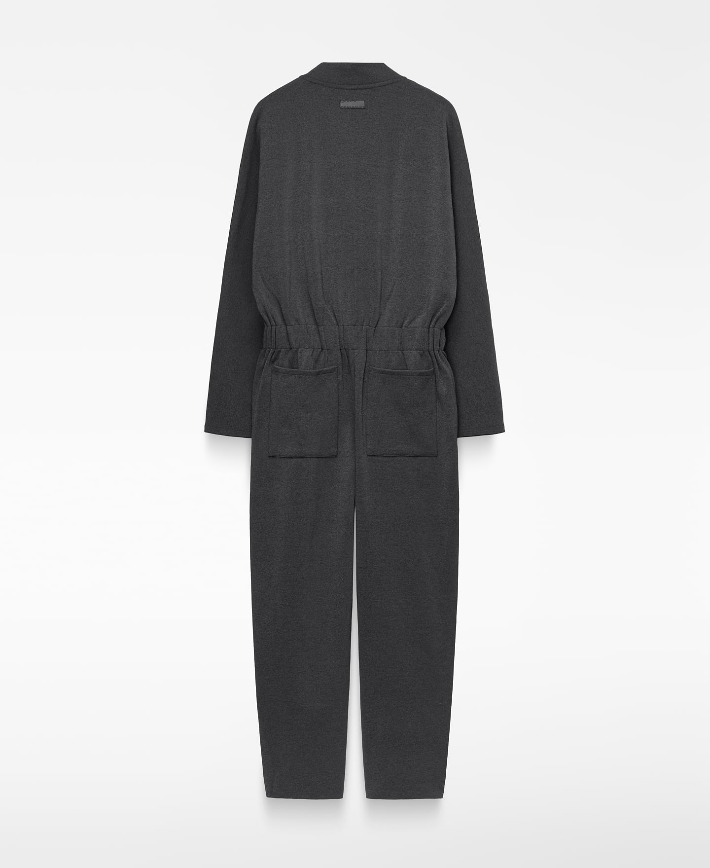 Bomber collar knit jumpsuit image number 1