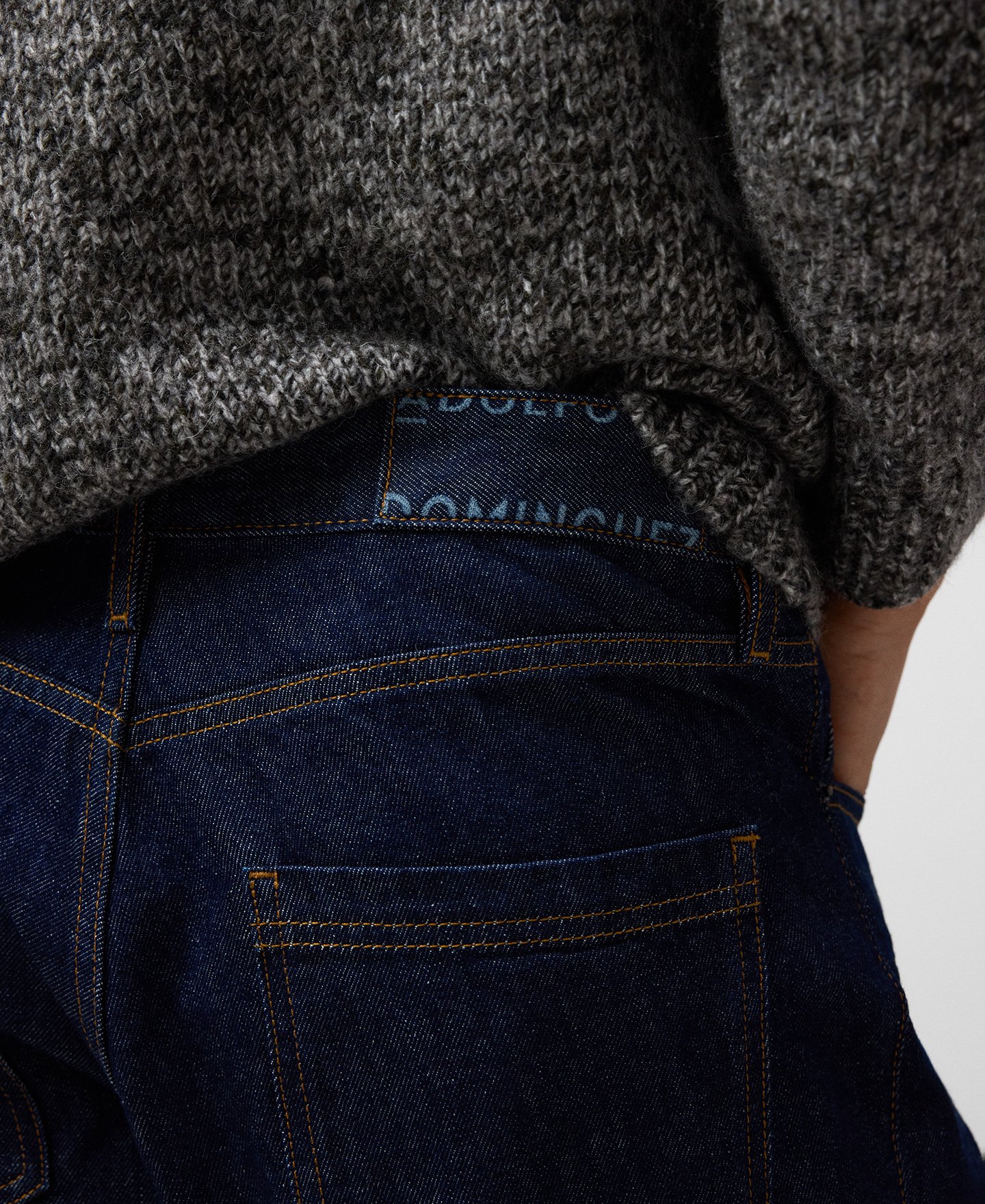 Regular fit denim trousers man image number 3