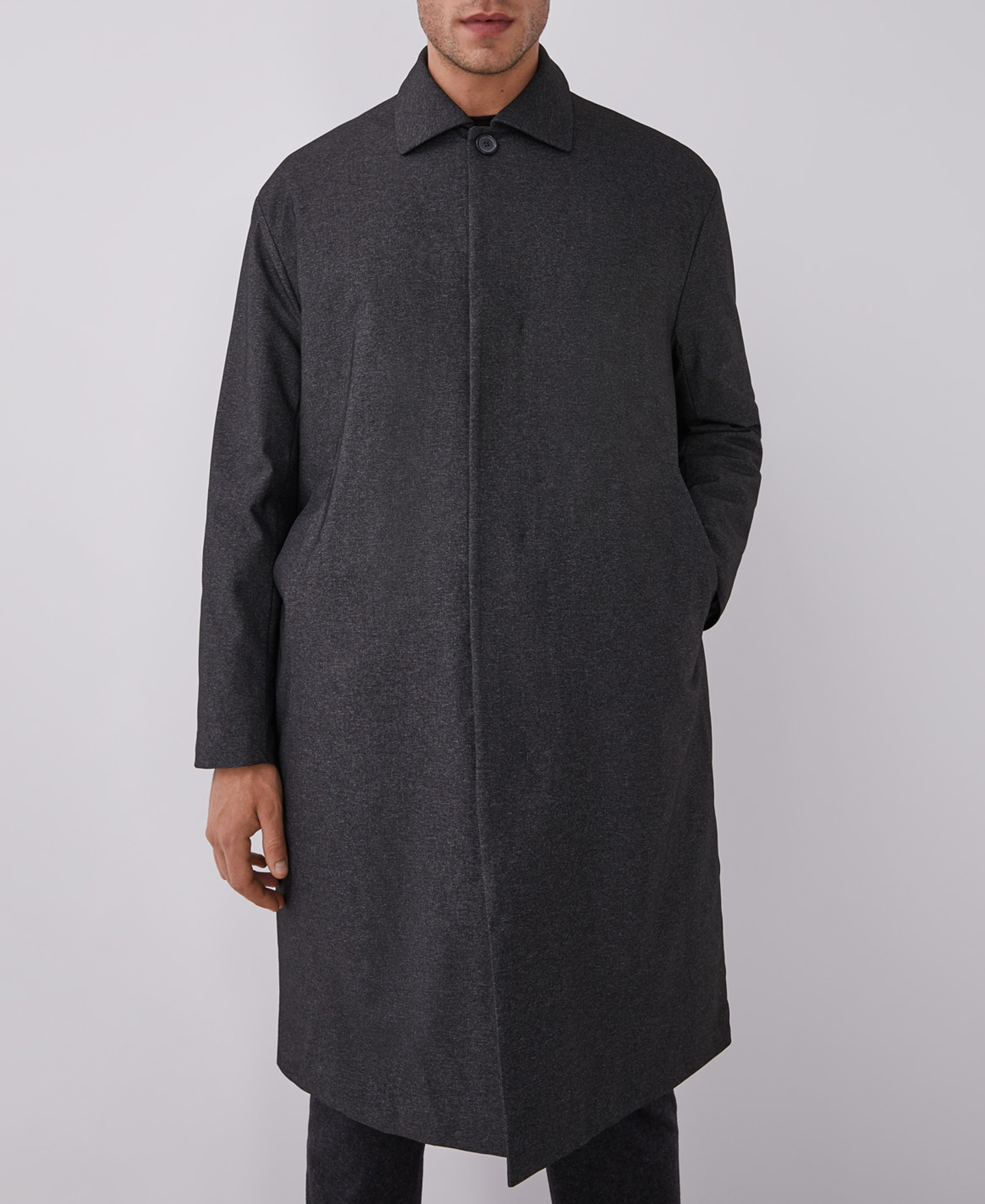 Padded trench coat with belt image number 0