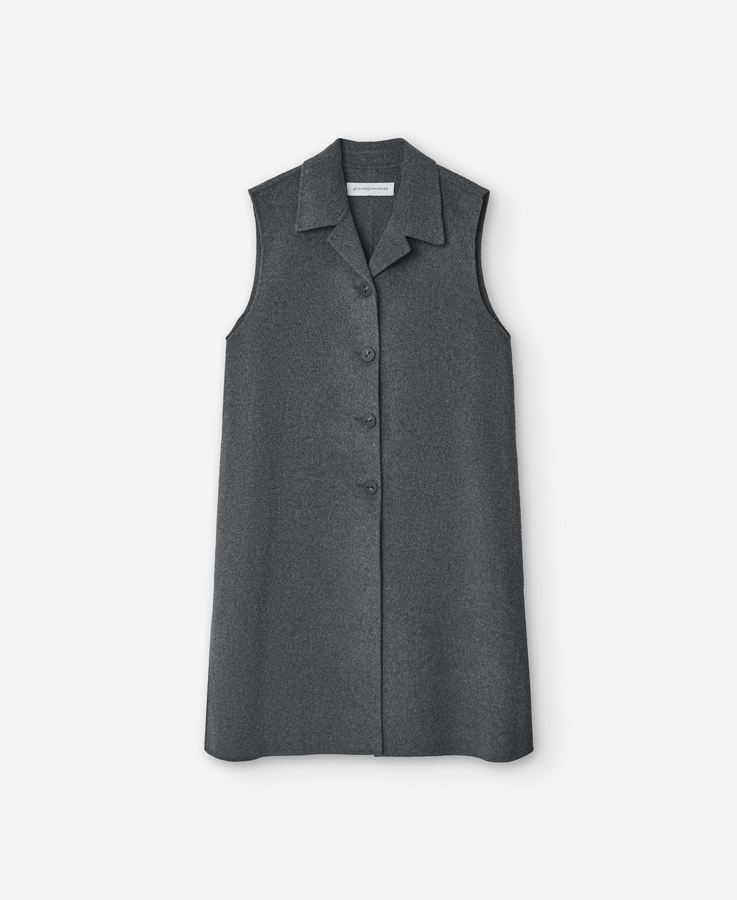 Merino wool long waistcoat for women image number 4