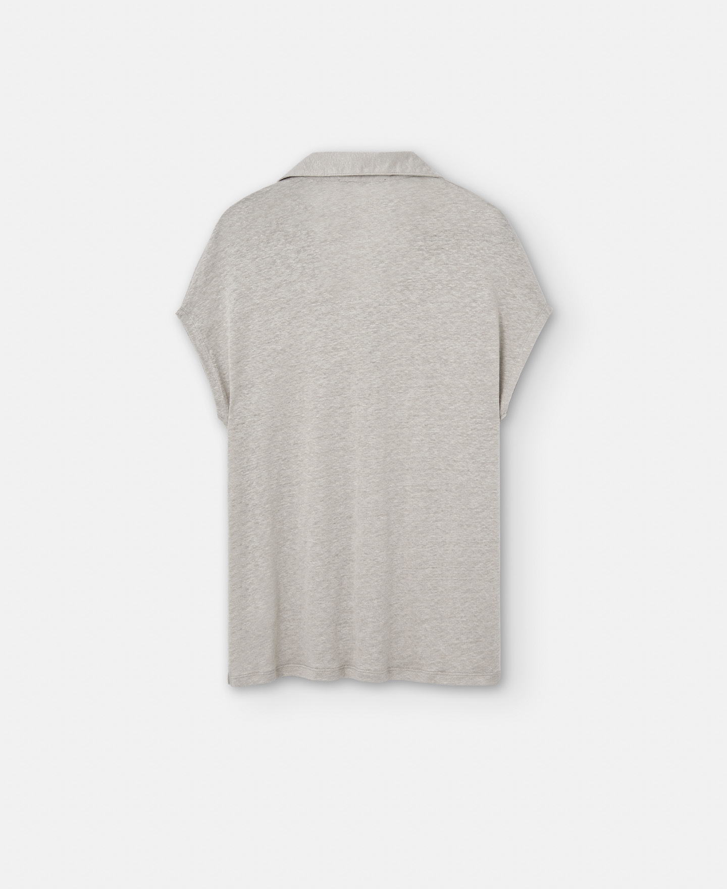 Linen polo shirt with placket image number 5