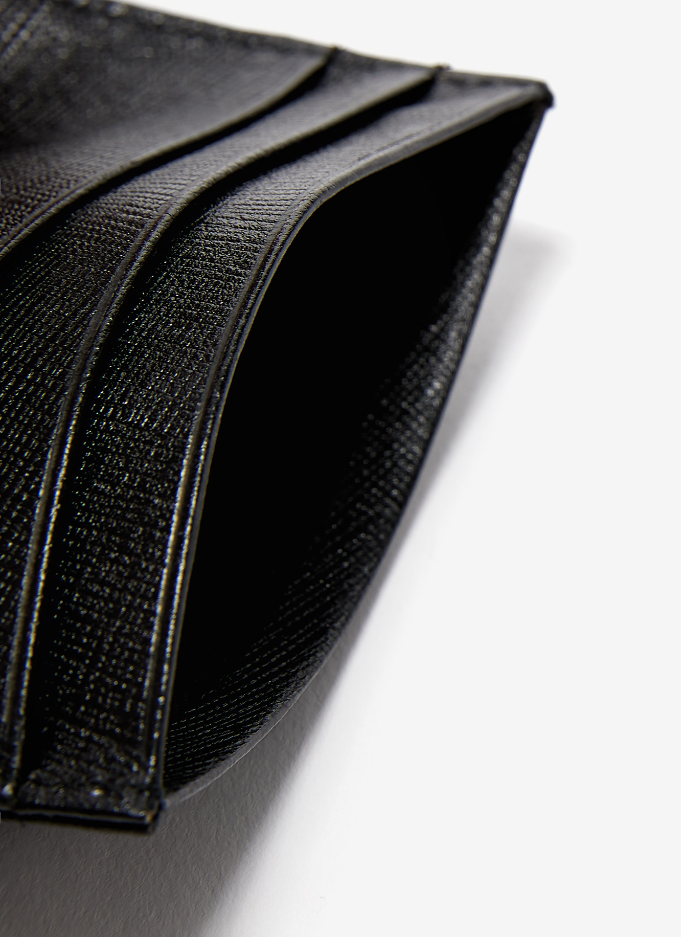Saffiano leather rectangular card holder image number 1