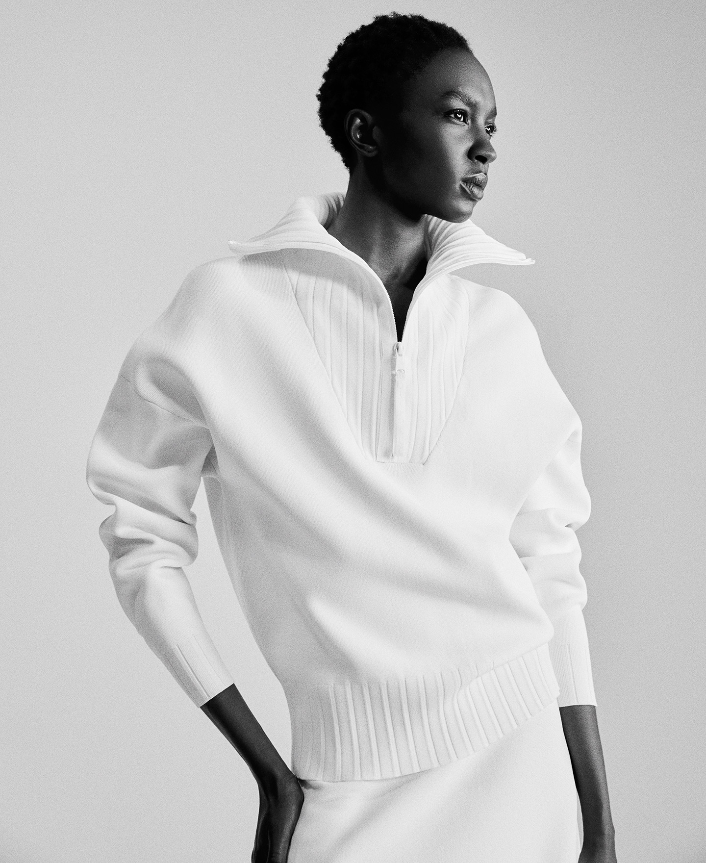 Viscose and recycled nylon sweater image number 4