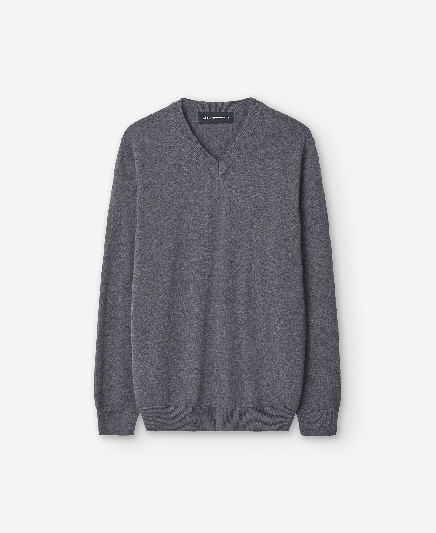 V-neck cotton sweater for men image number 4