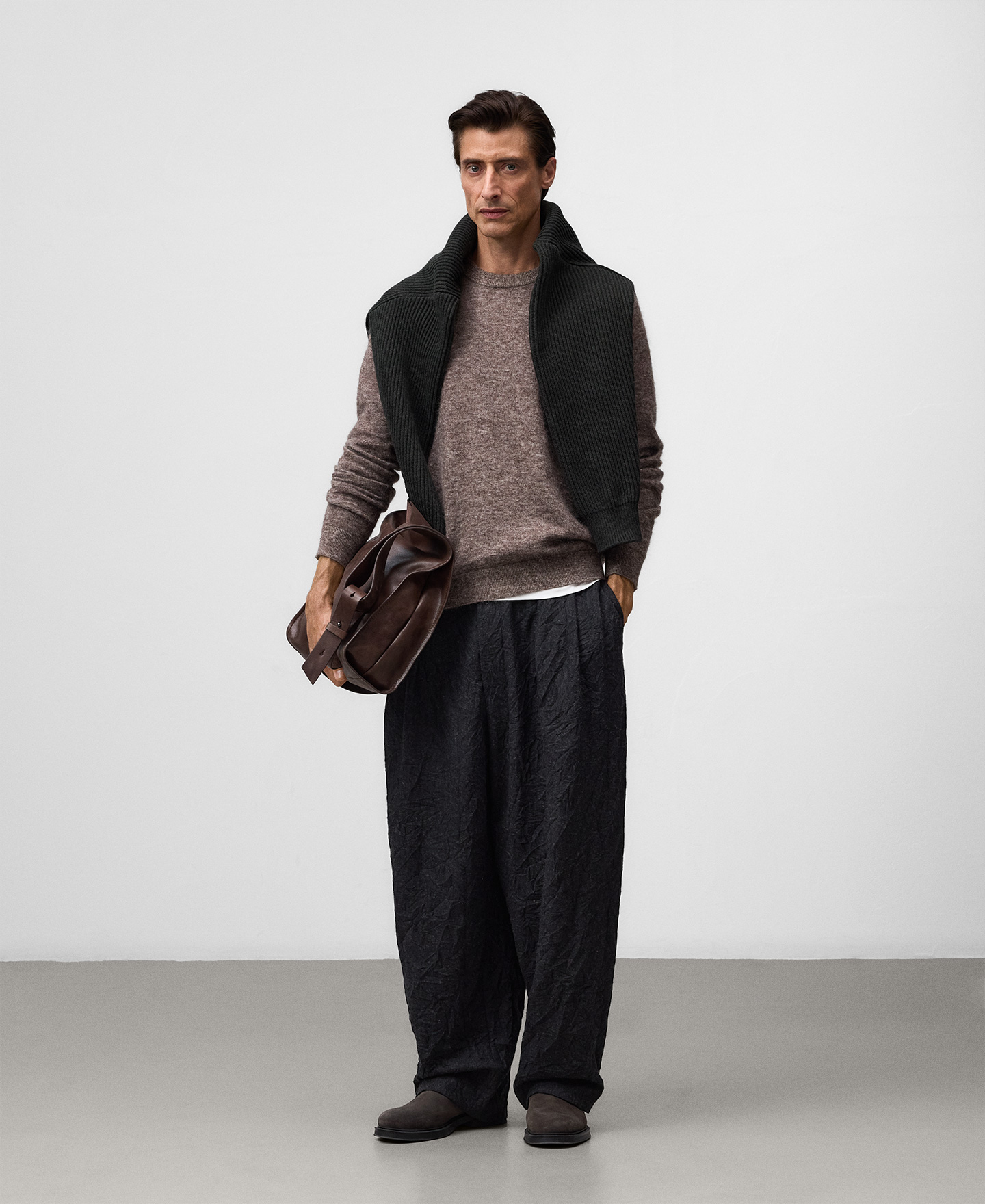 Pull en mohair et laine pour homme image number 1