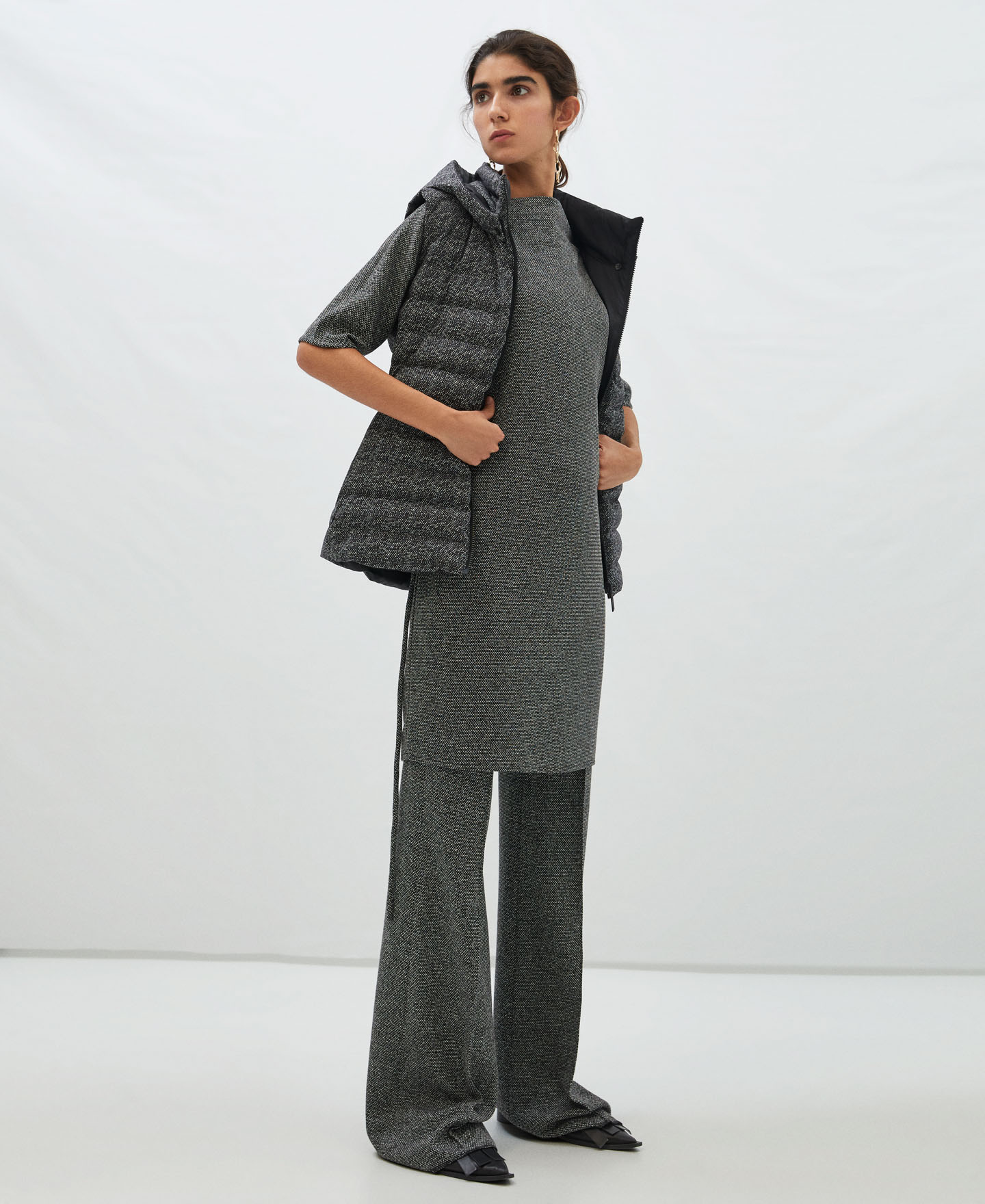 Houndstooth microdraw dress image number 1