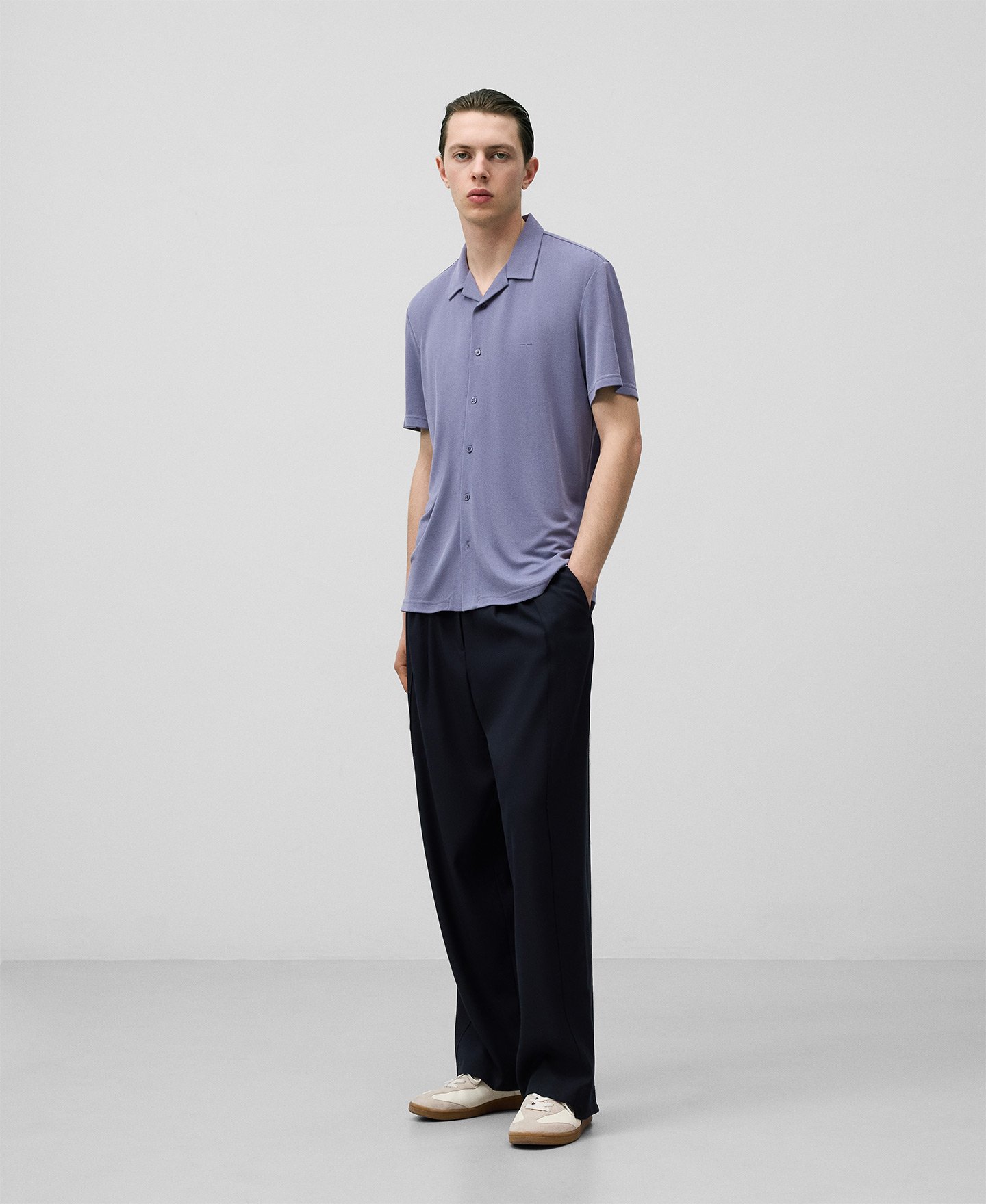 Responsible modal polo shirt buttons man image number 1