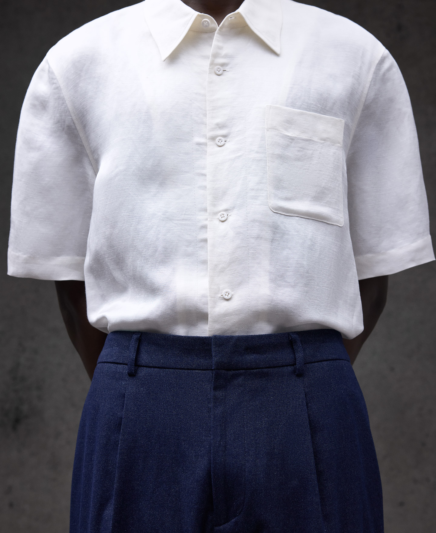 Gray relaxed fit trousers man image number 3