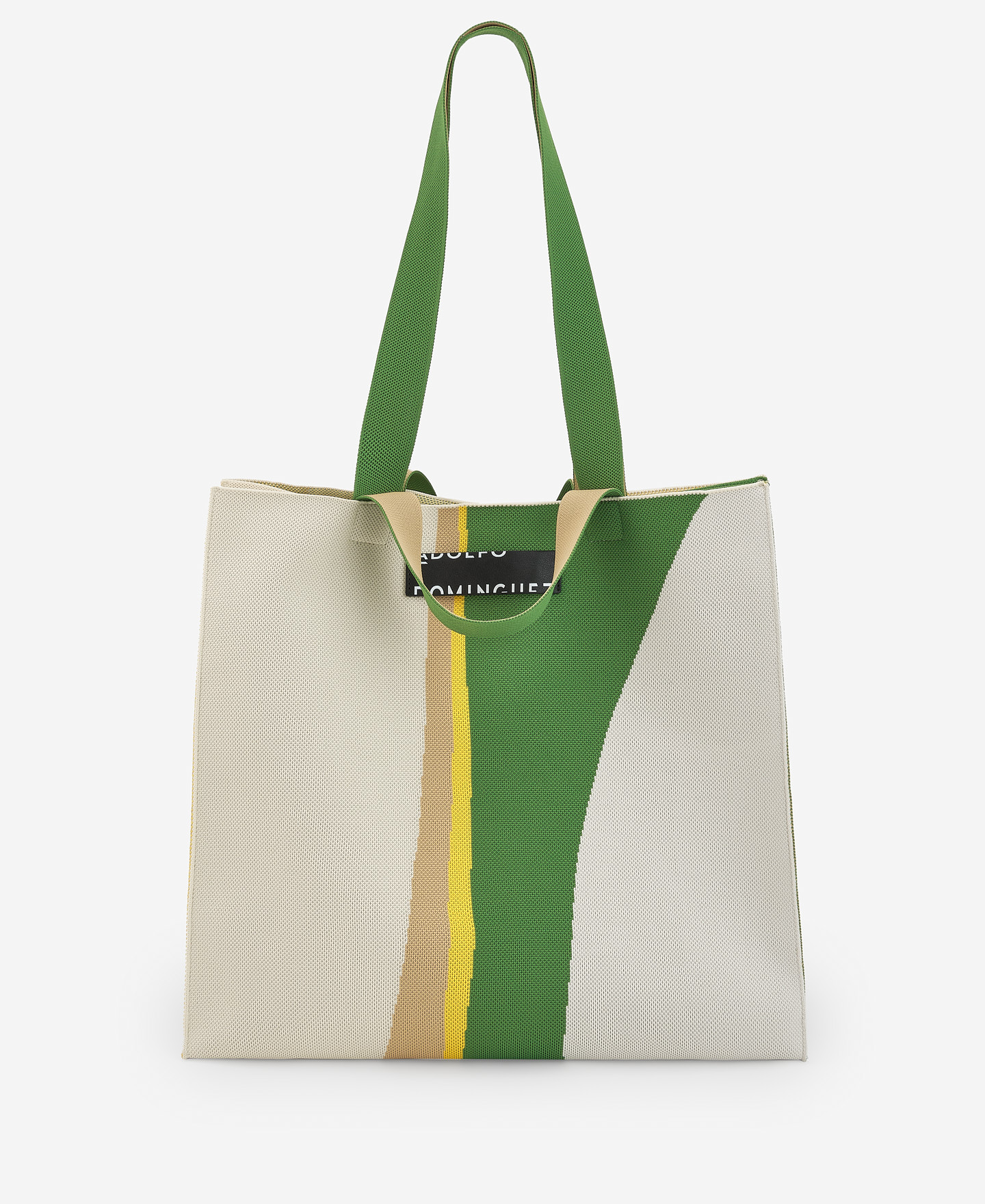 Maxi shopper en punto estampado image number 0