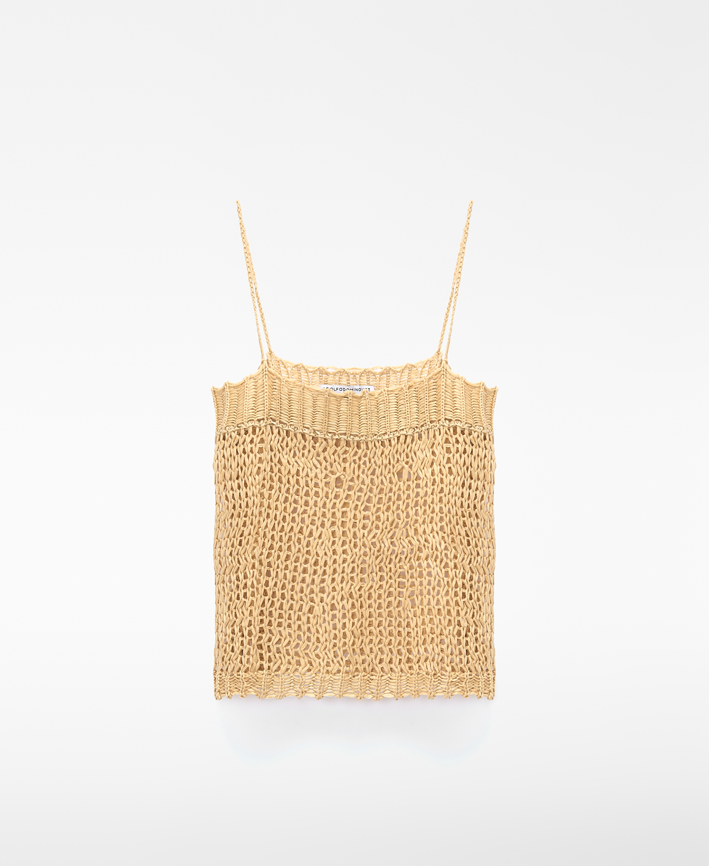 Cupro openwork knit strappy top image number 4