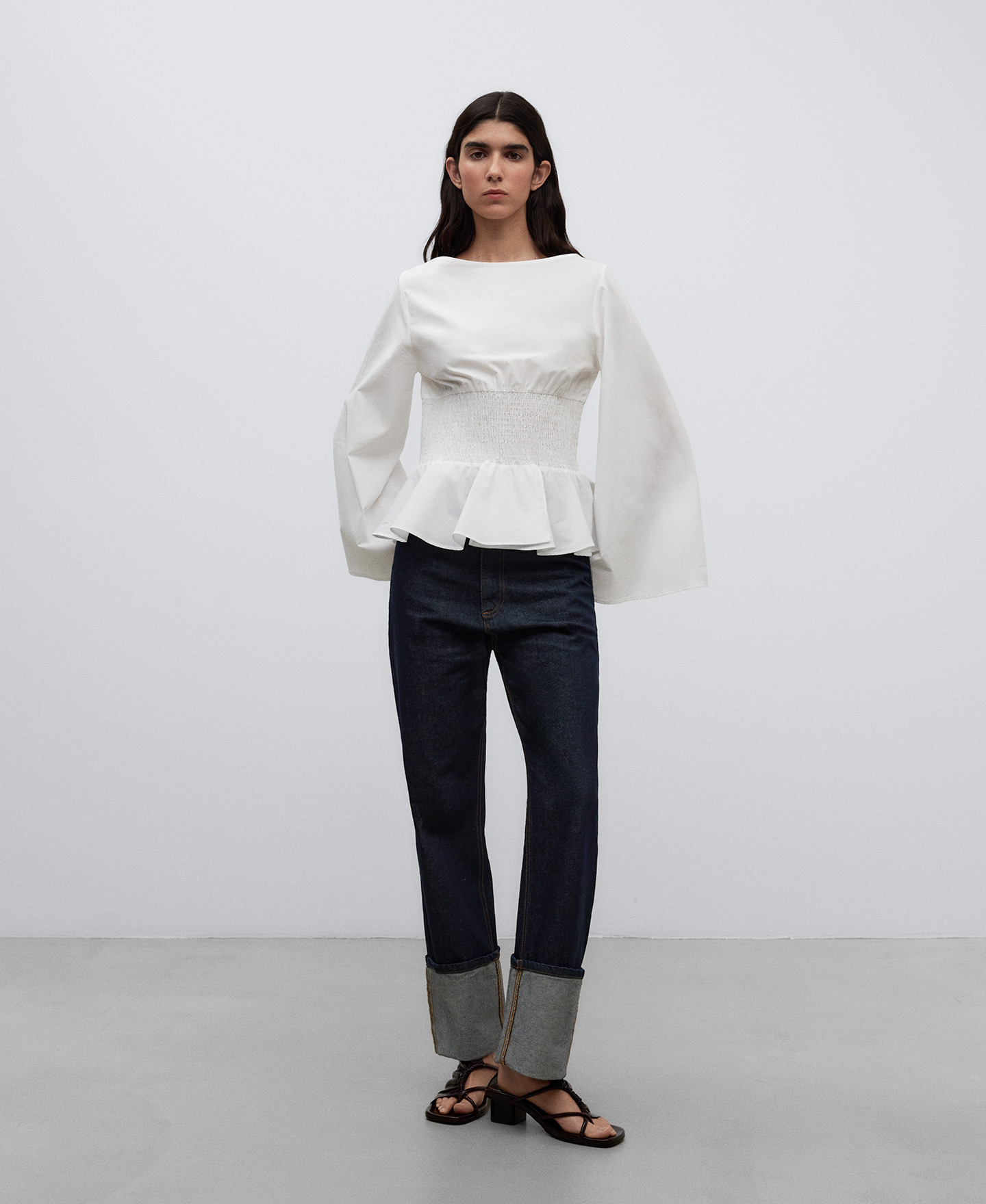 Blusa corpiño fruncido mujer image number 1