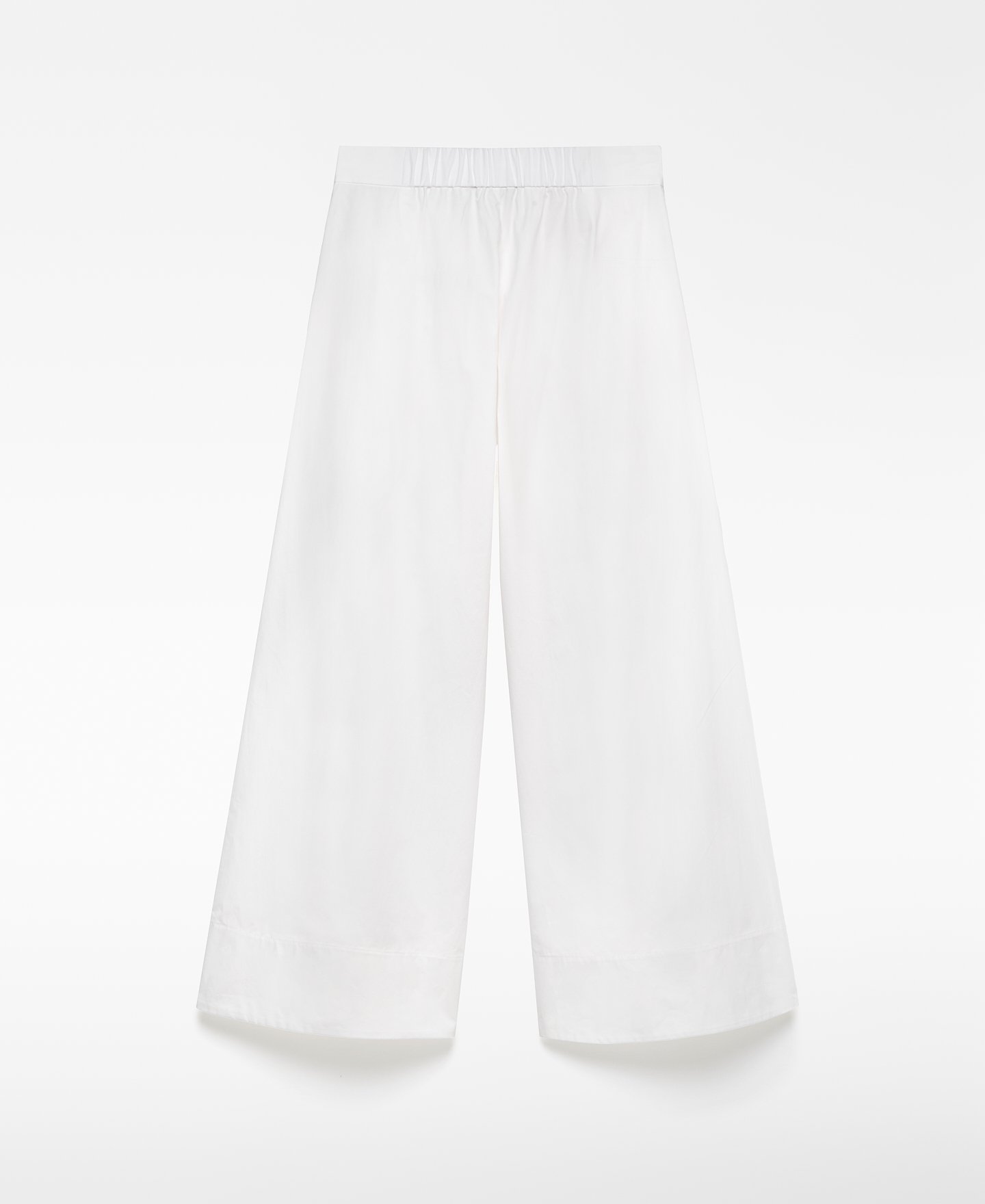 Organic cotton wide leg trousers woman image number 5