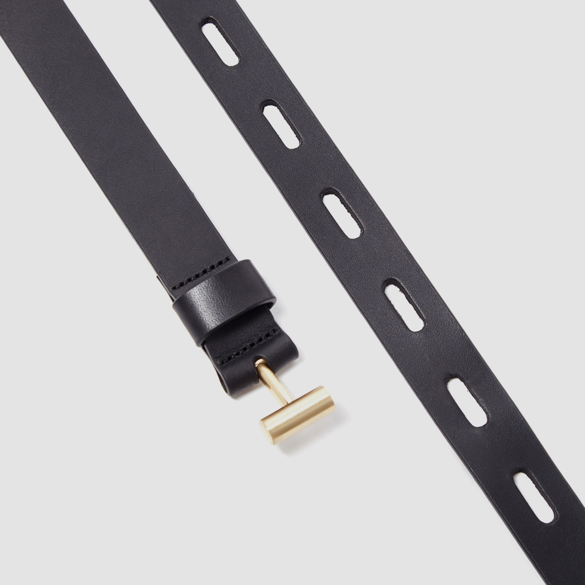 Belt with leather clasp fastening image number 2