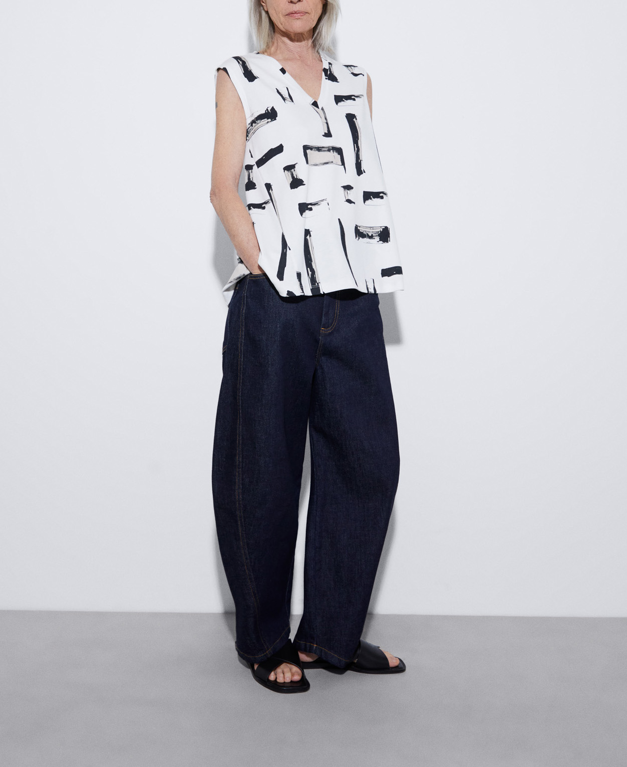 Mercerised cotton printed T-shirt image number 1