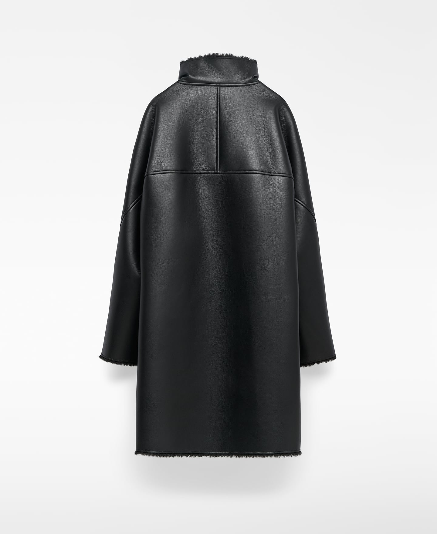 Non-Leather cross-over coat image number 5
