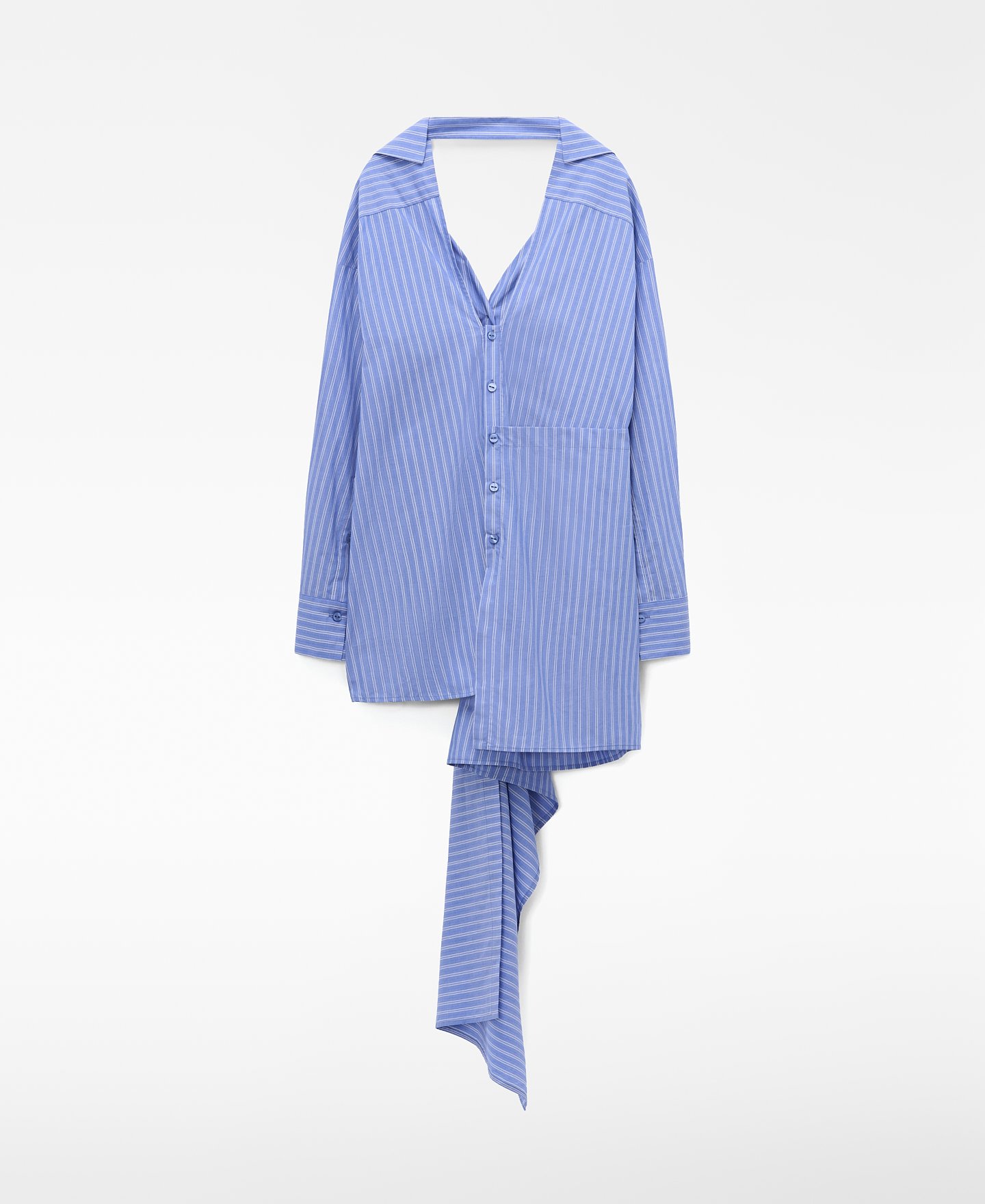 Camisa multiposici&oacute;n rayas algod&oacute;n image number 1