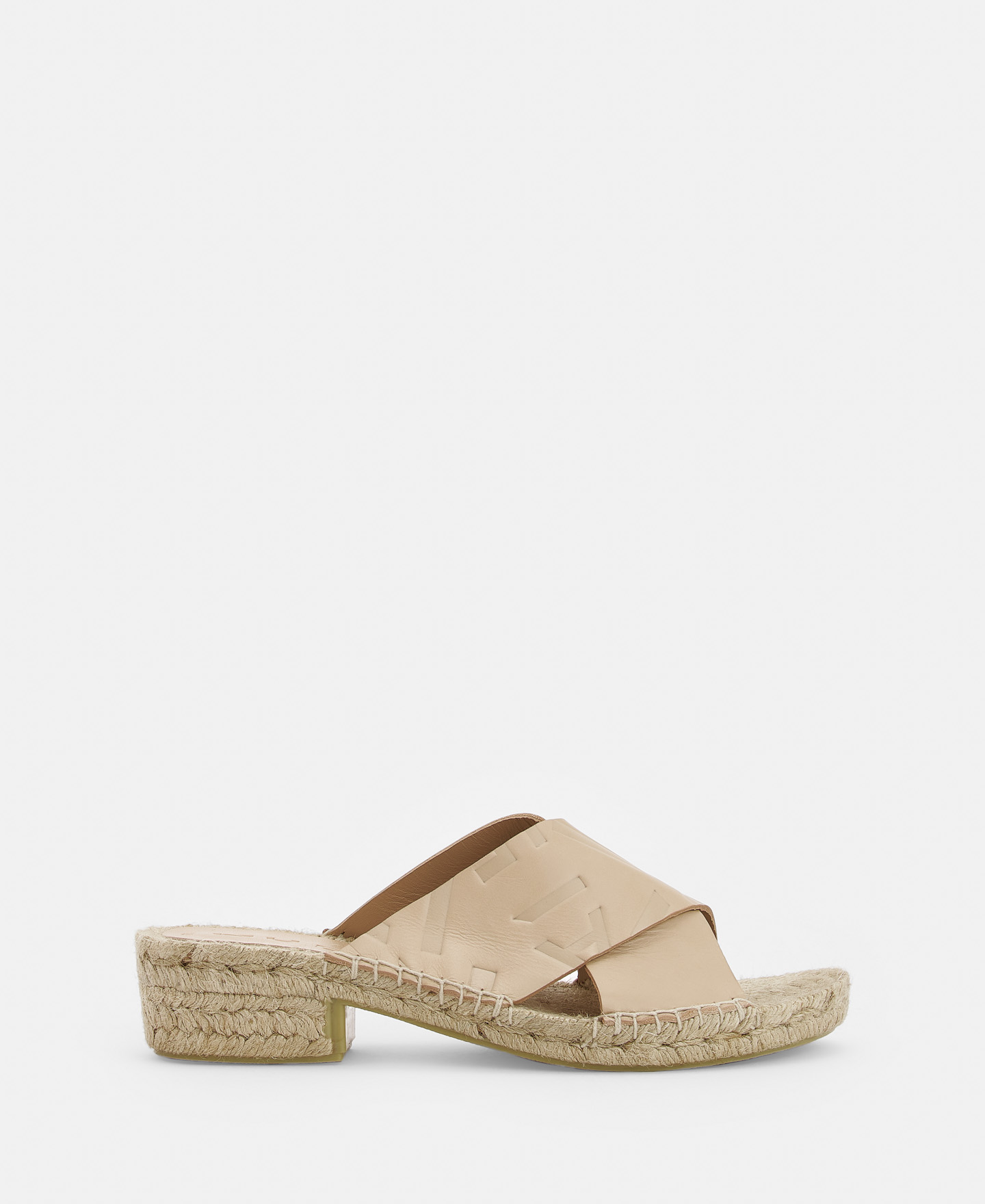Heeled espadrille with crossed vamp image number 0