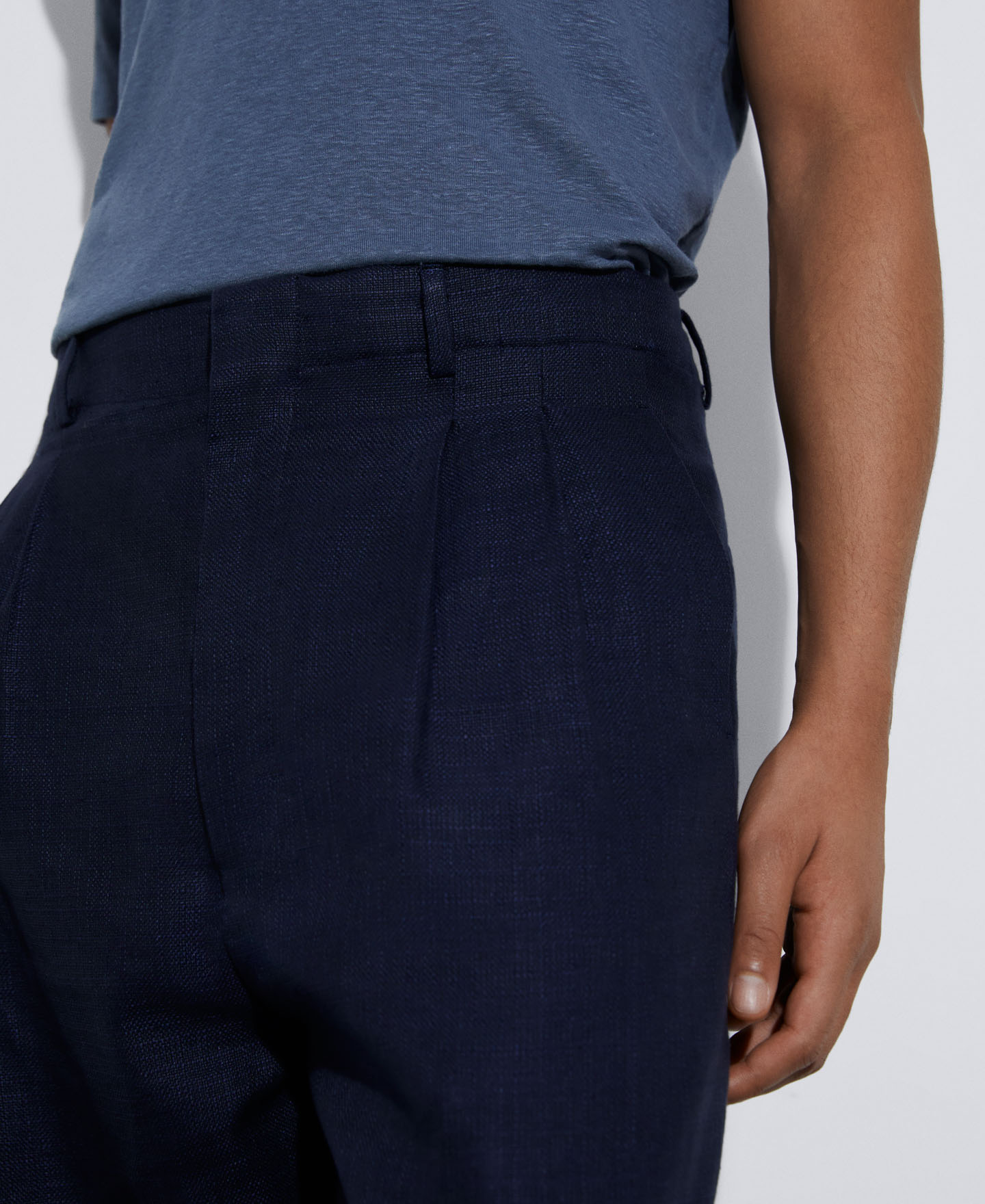 Wide European linen and cotton trousers image number 3