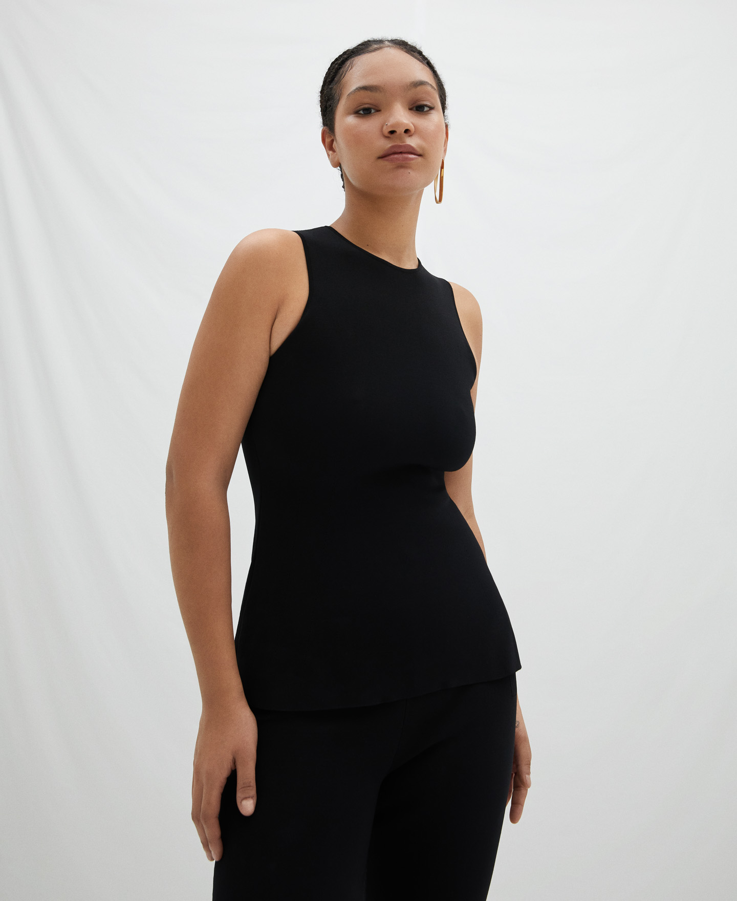 Peplum top in cerrojillo stitch image number 0