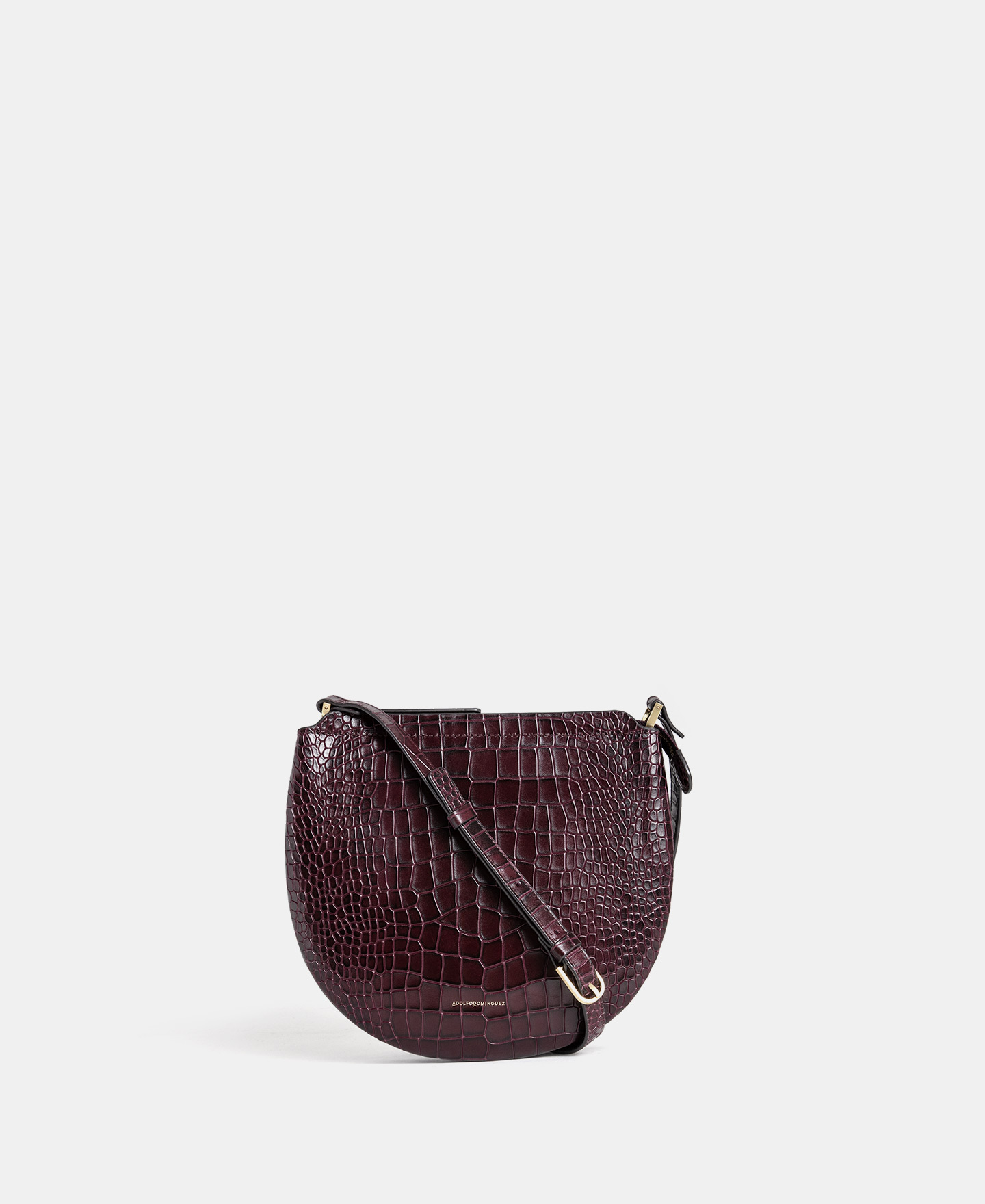 Small crocodile effect shoulder bag image number 0