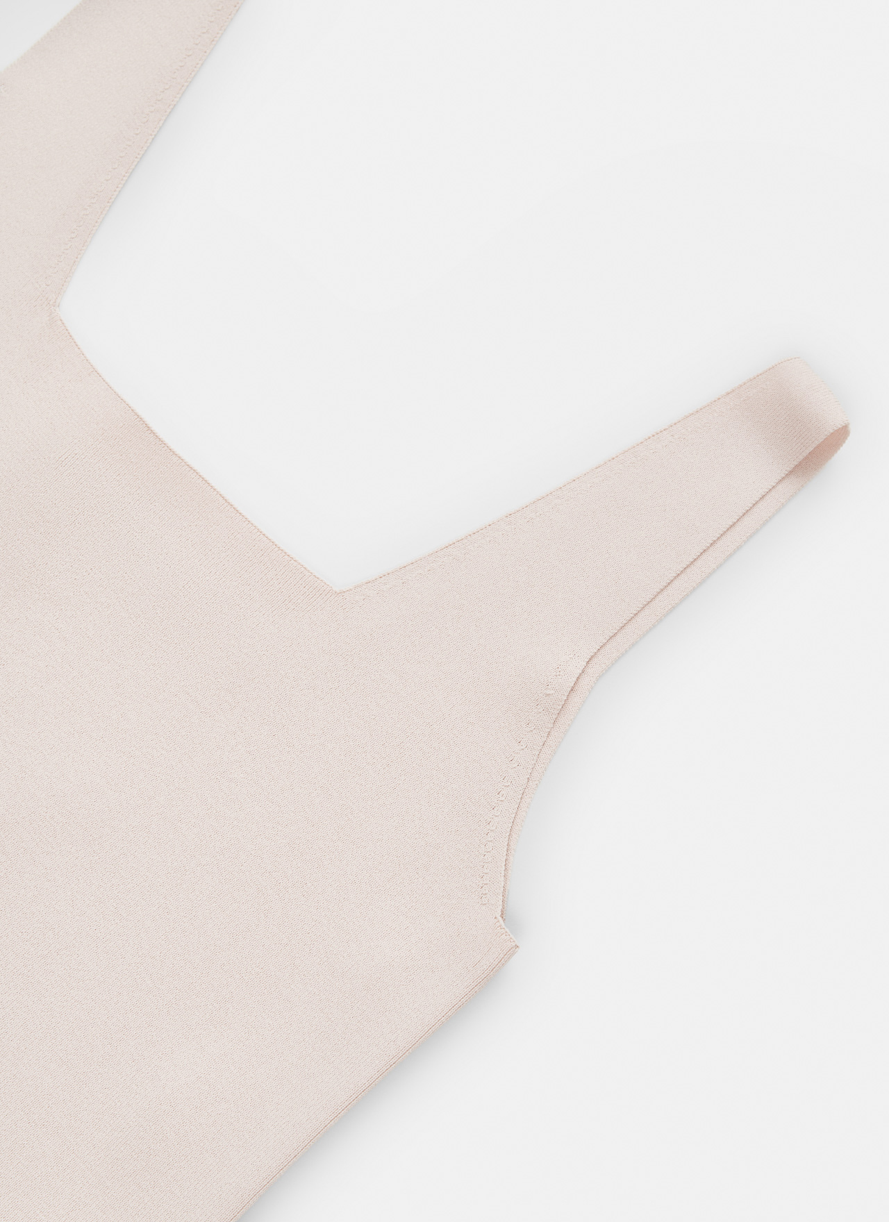 Square neckline top viscose rubber knit image number 6