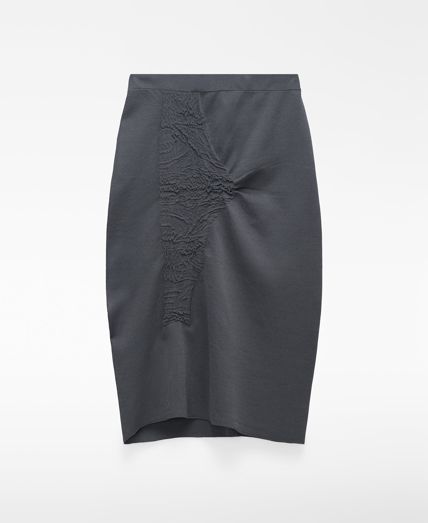 Midi-Rock aus gerafftem Strick image number 4