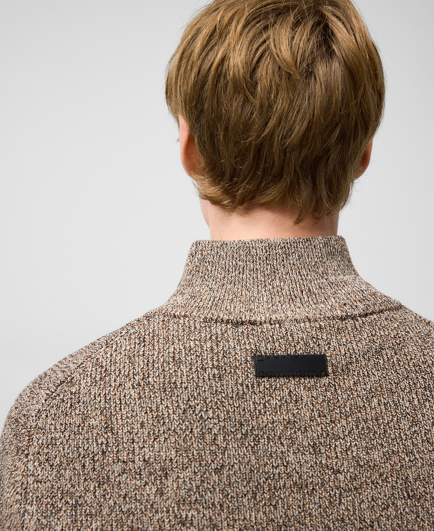 Zip-up perkins collar sweater man image number 3