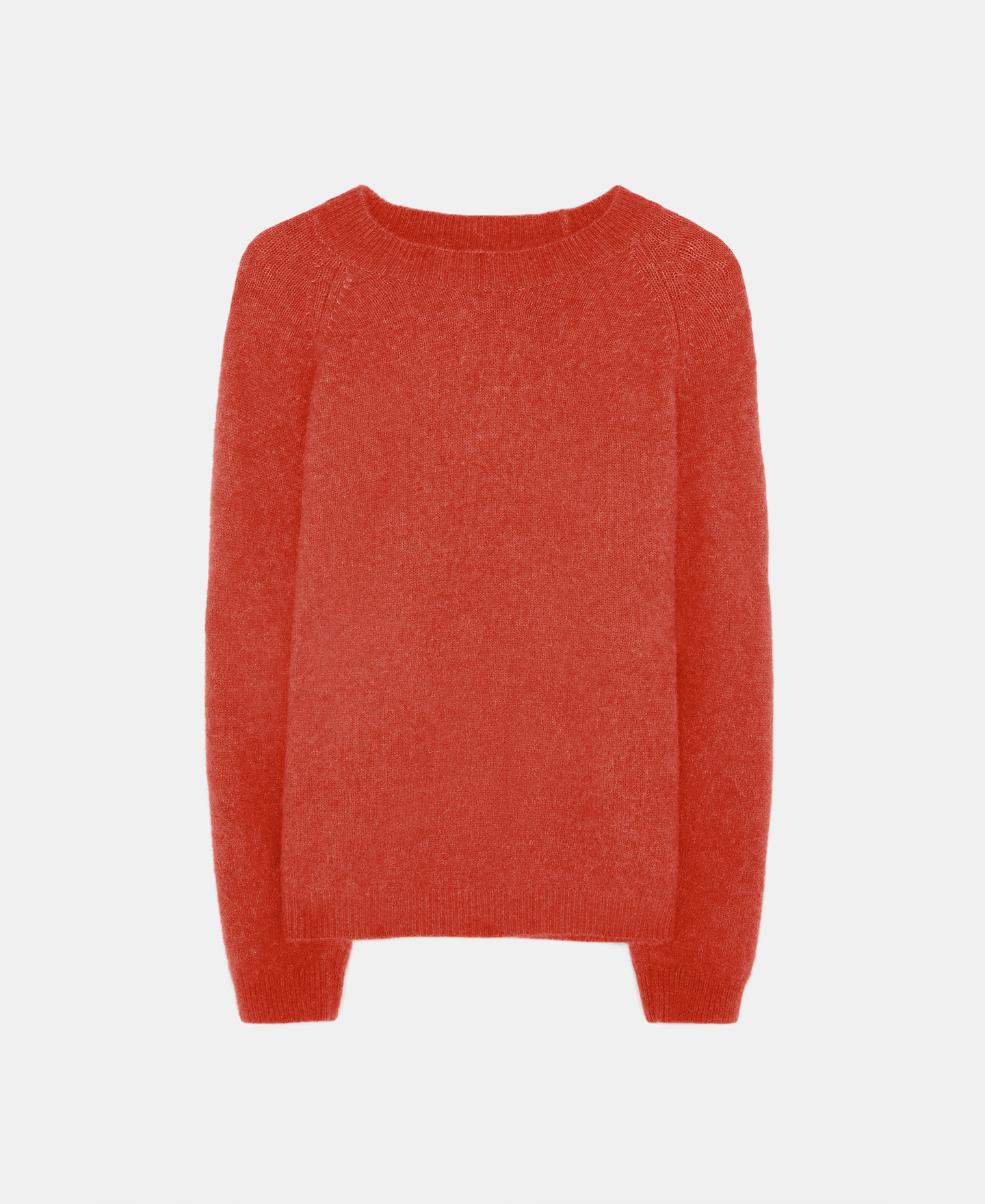 Crew neck sweater with raglan sleeves image number 4