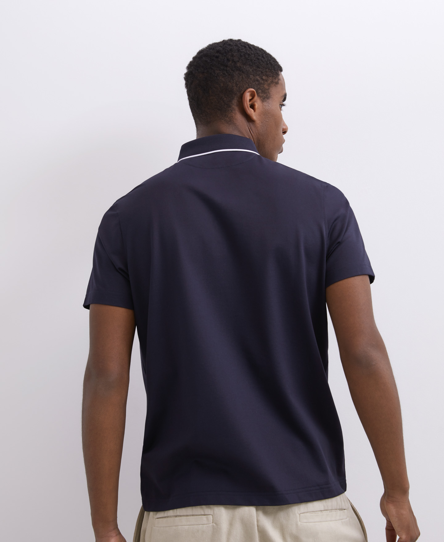 Polo cuello camisero blanco image number 1